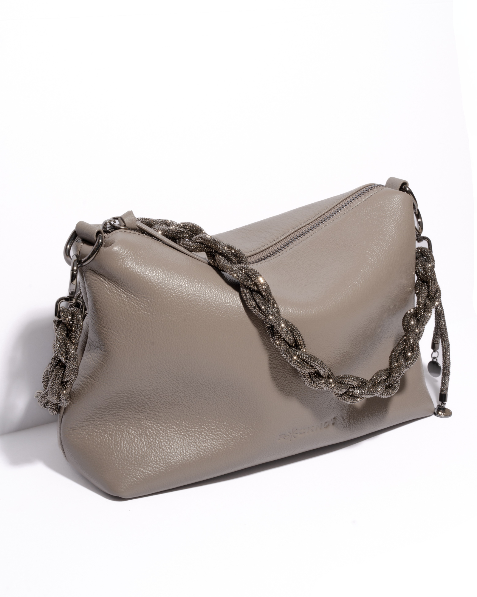 DANIELLA BAG + CHAIN STRAP - Grey + Gunmetal