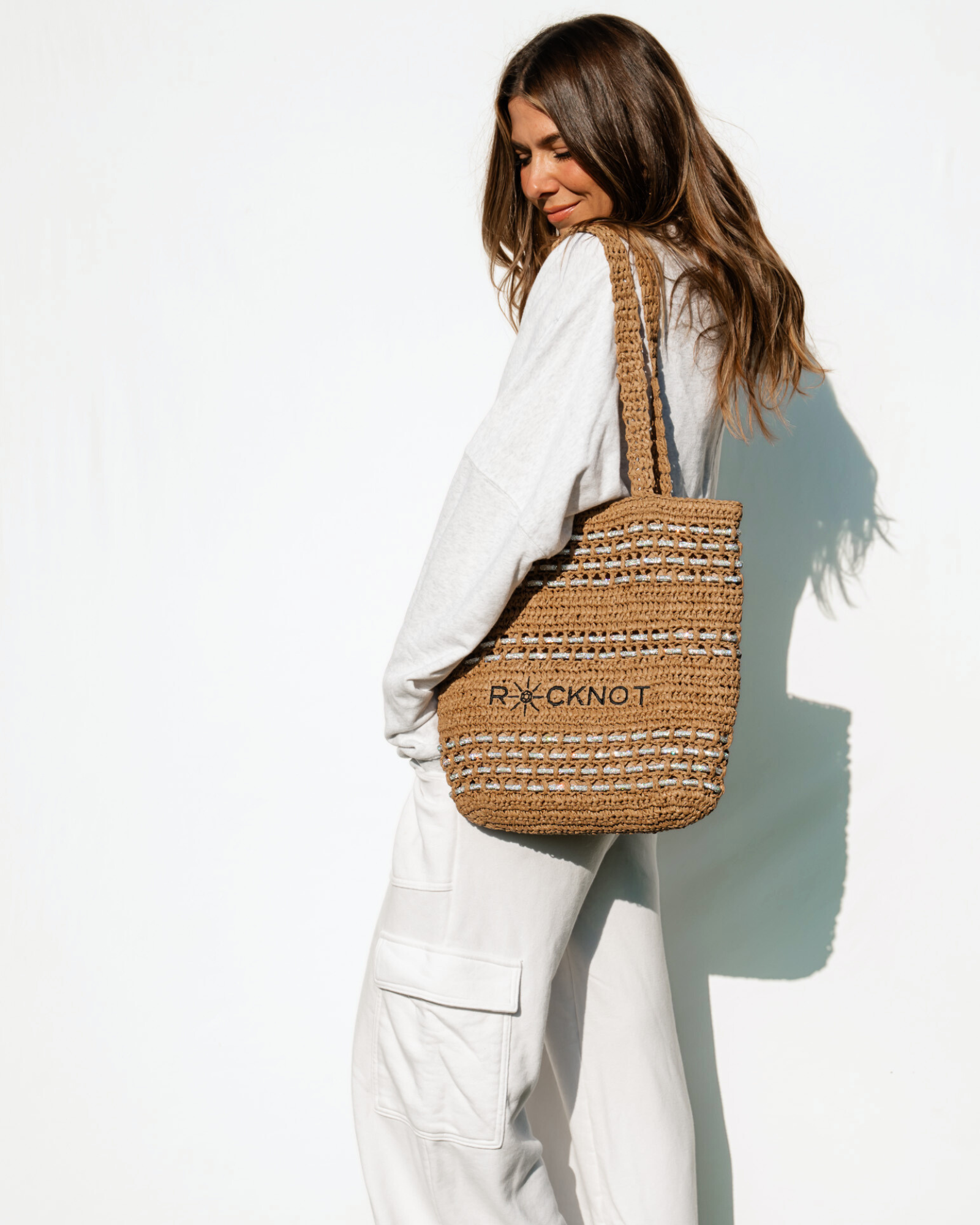Zuma Straw Tote - Tan