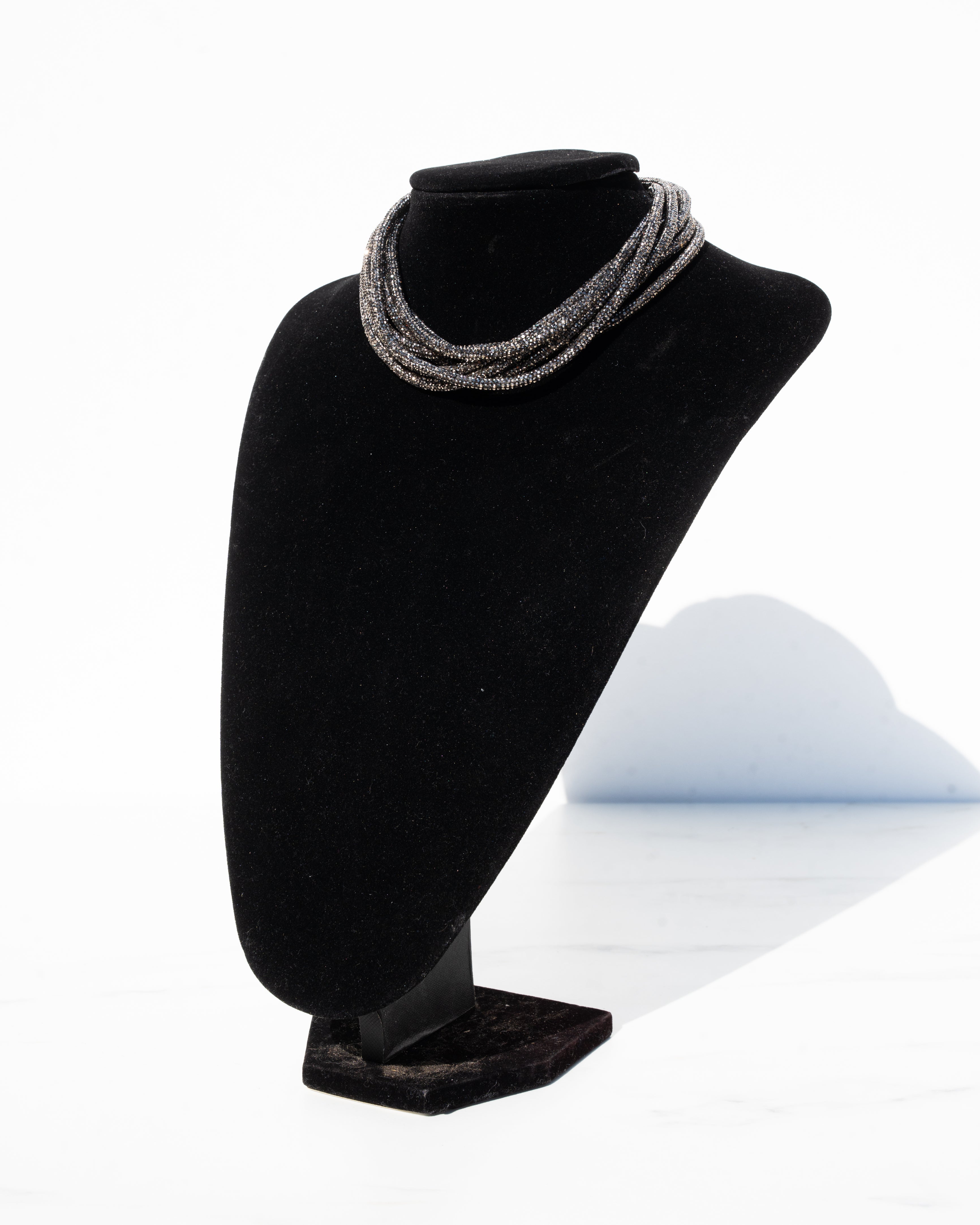 4 in 1 Multi Strand Necklace - Gunmetal