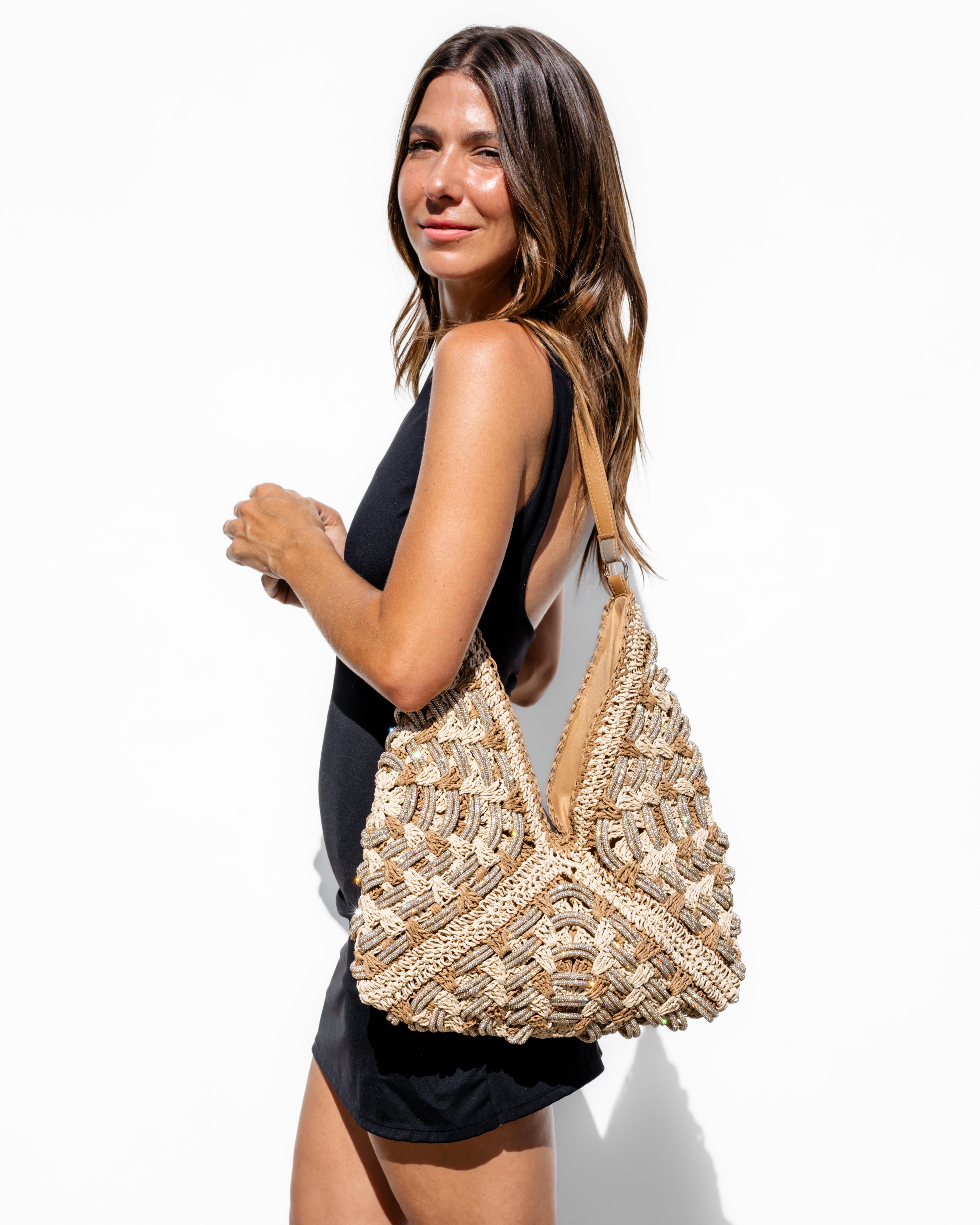 Shilo Crochet Bag - Tan