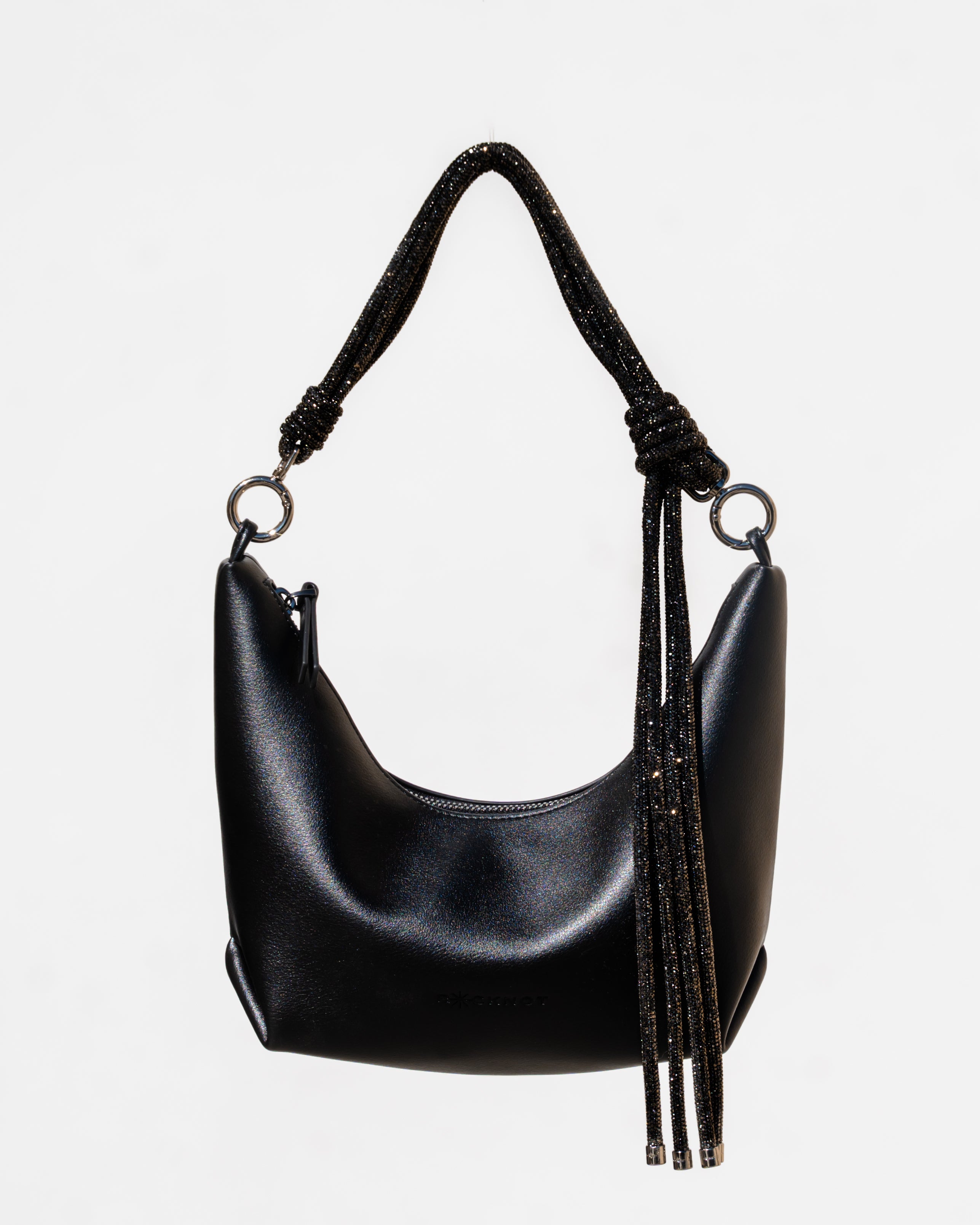 Hezi Leather Shoulder Bag - Black