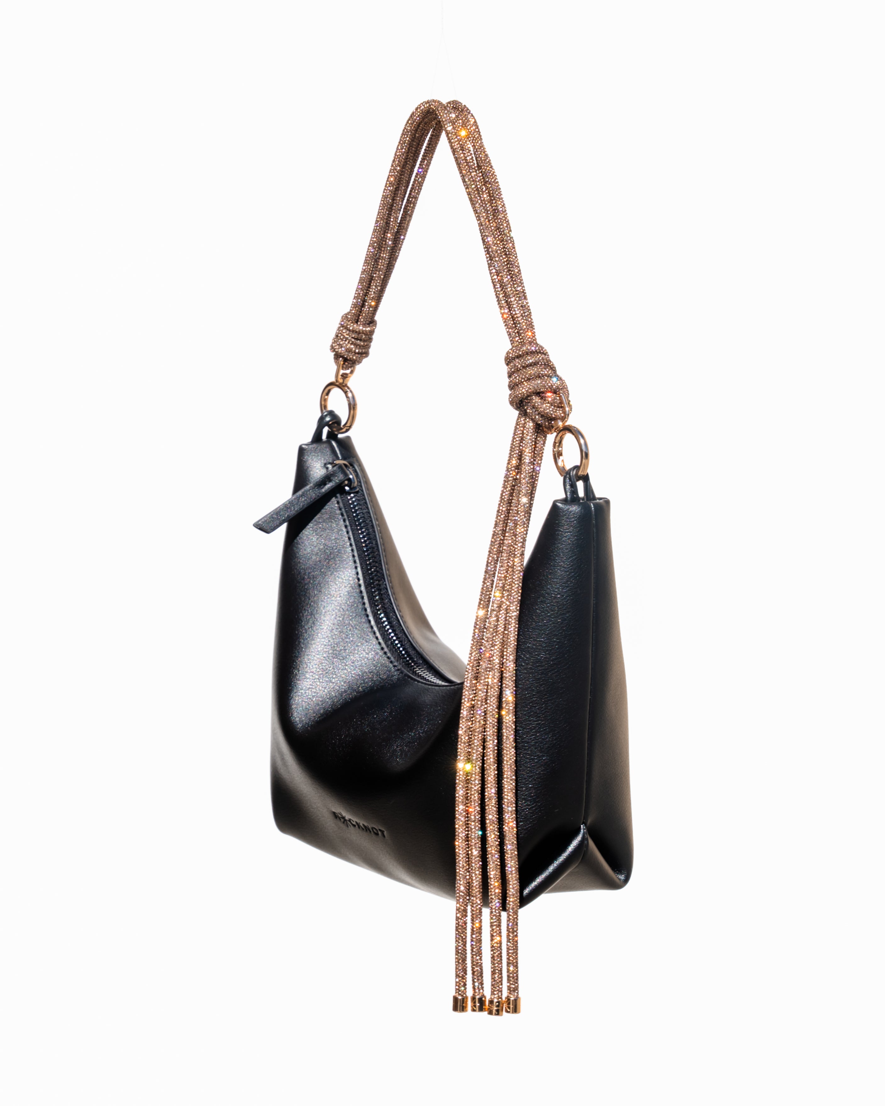 Hezi Leather Shoulder Bag - Black