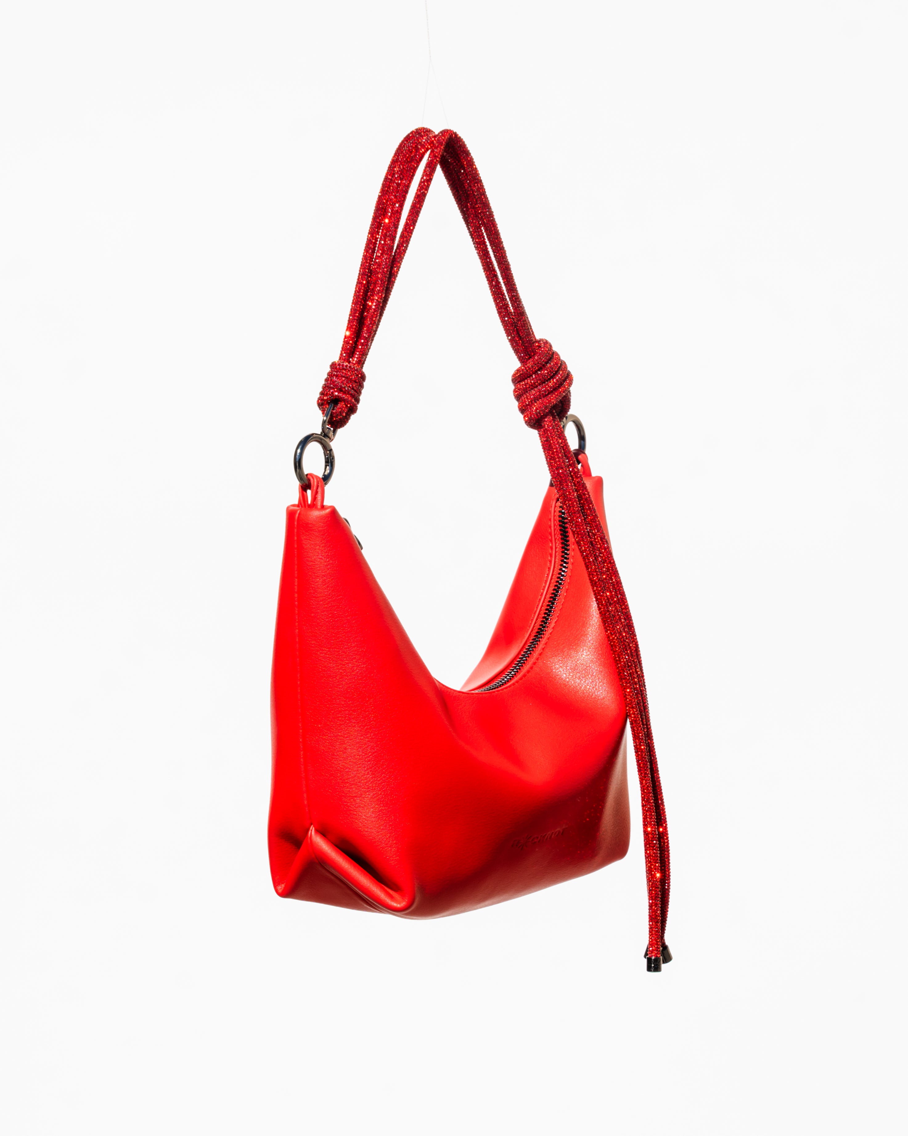 Hezi Leather Shoulder Bag - Scarlet