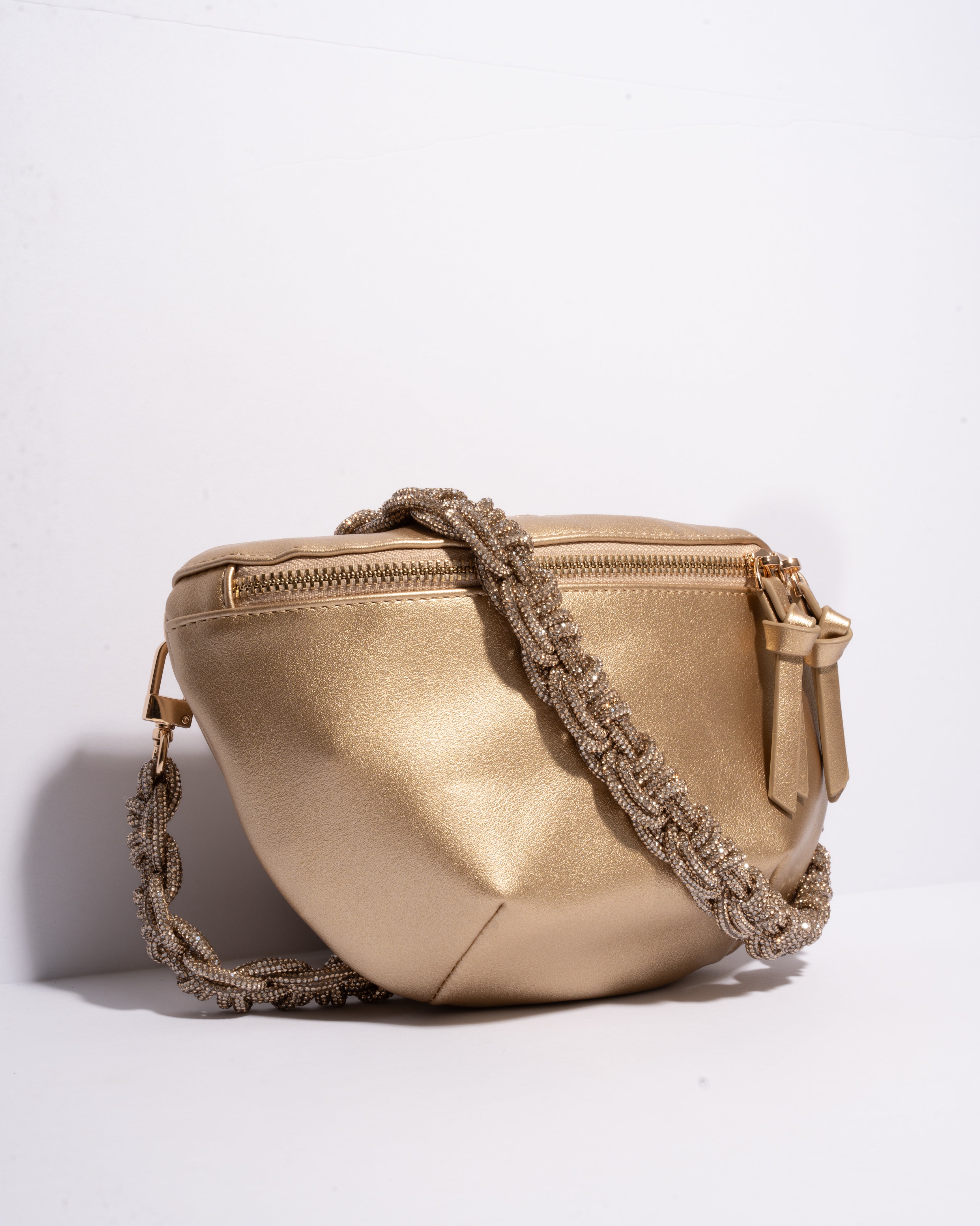 GOLD BELT BAG + PETITE CROWN - Champagne Bubbles