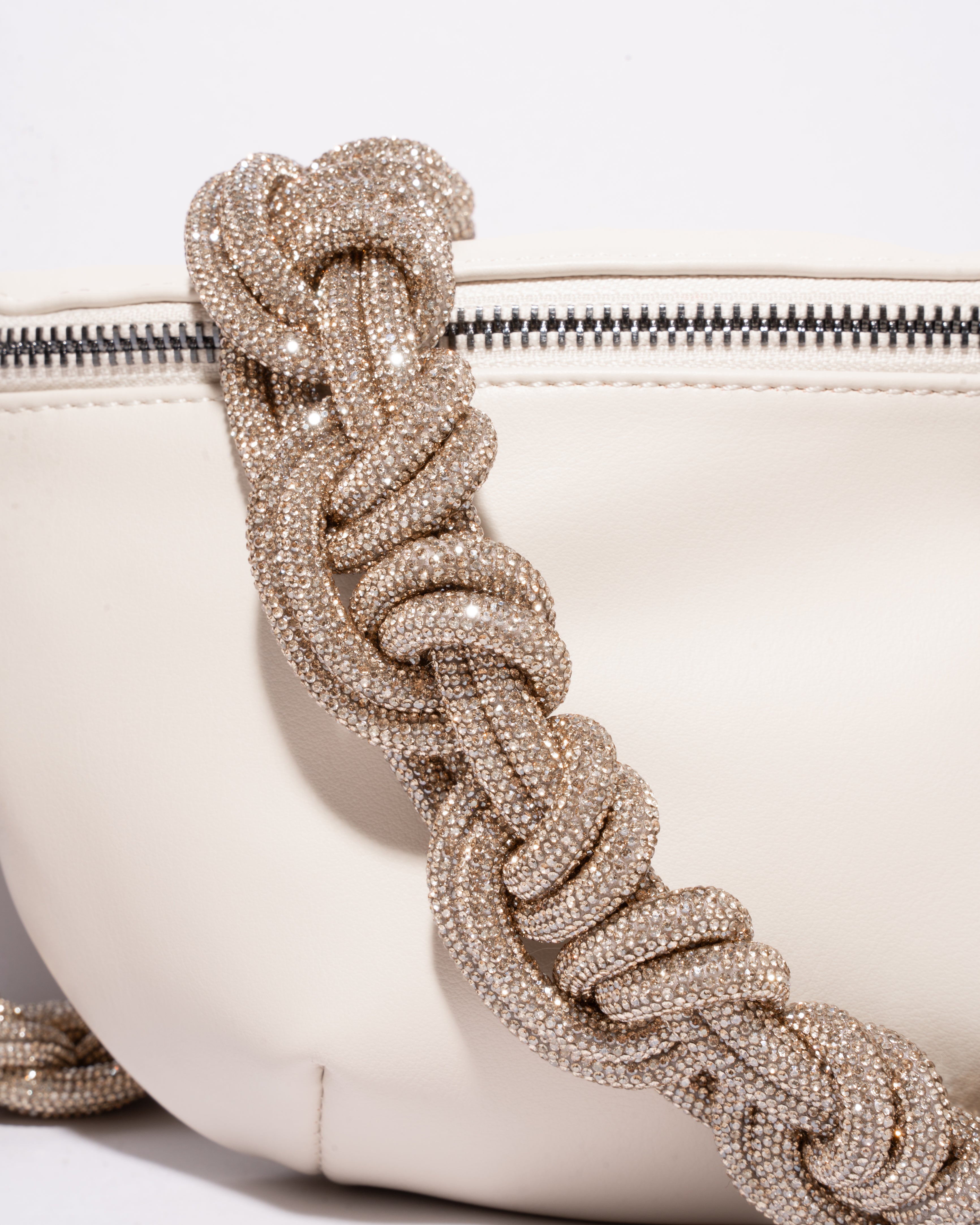 WHITE BELT BAG + MAGNUM CROWN - Champagne Bubbles