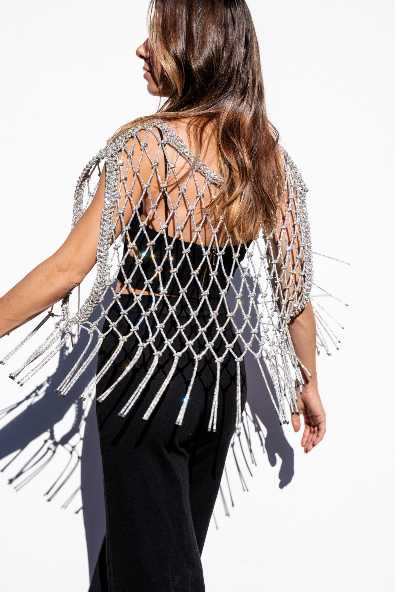 Orion Reversible Fringe Vest - Short