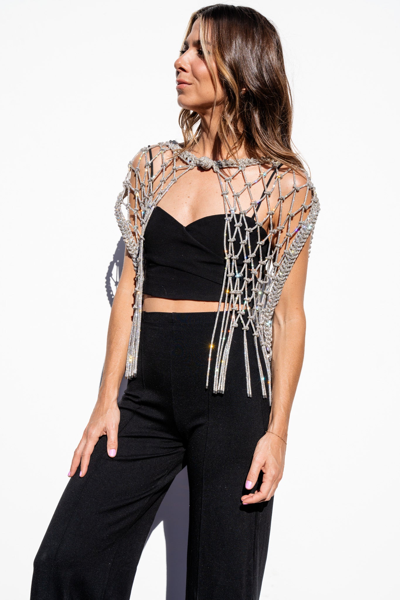 Orion Reversible Fringe Vest - Short