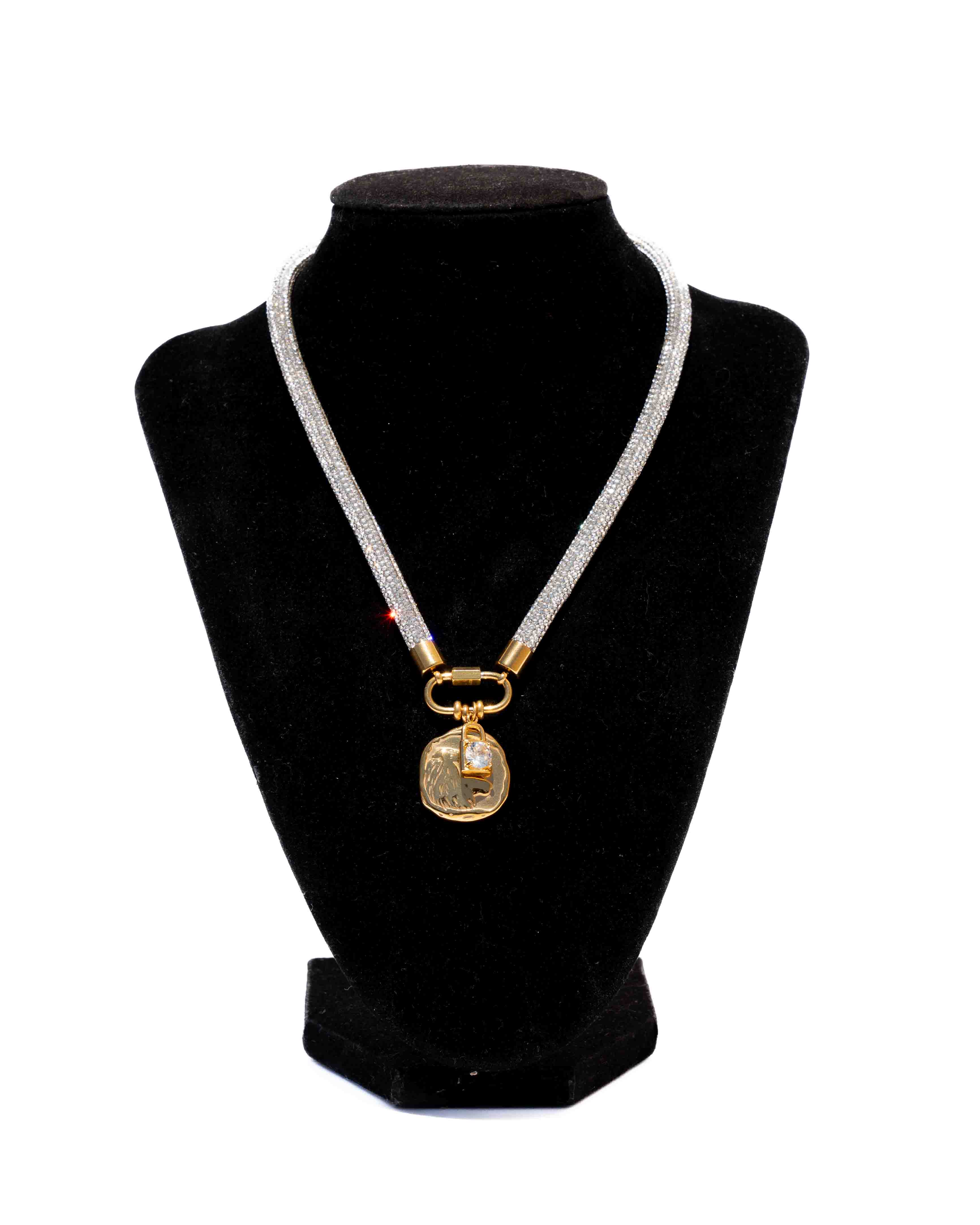 ZODIAC Carabiner Necklace - Crystal
