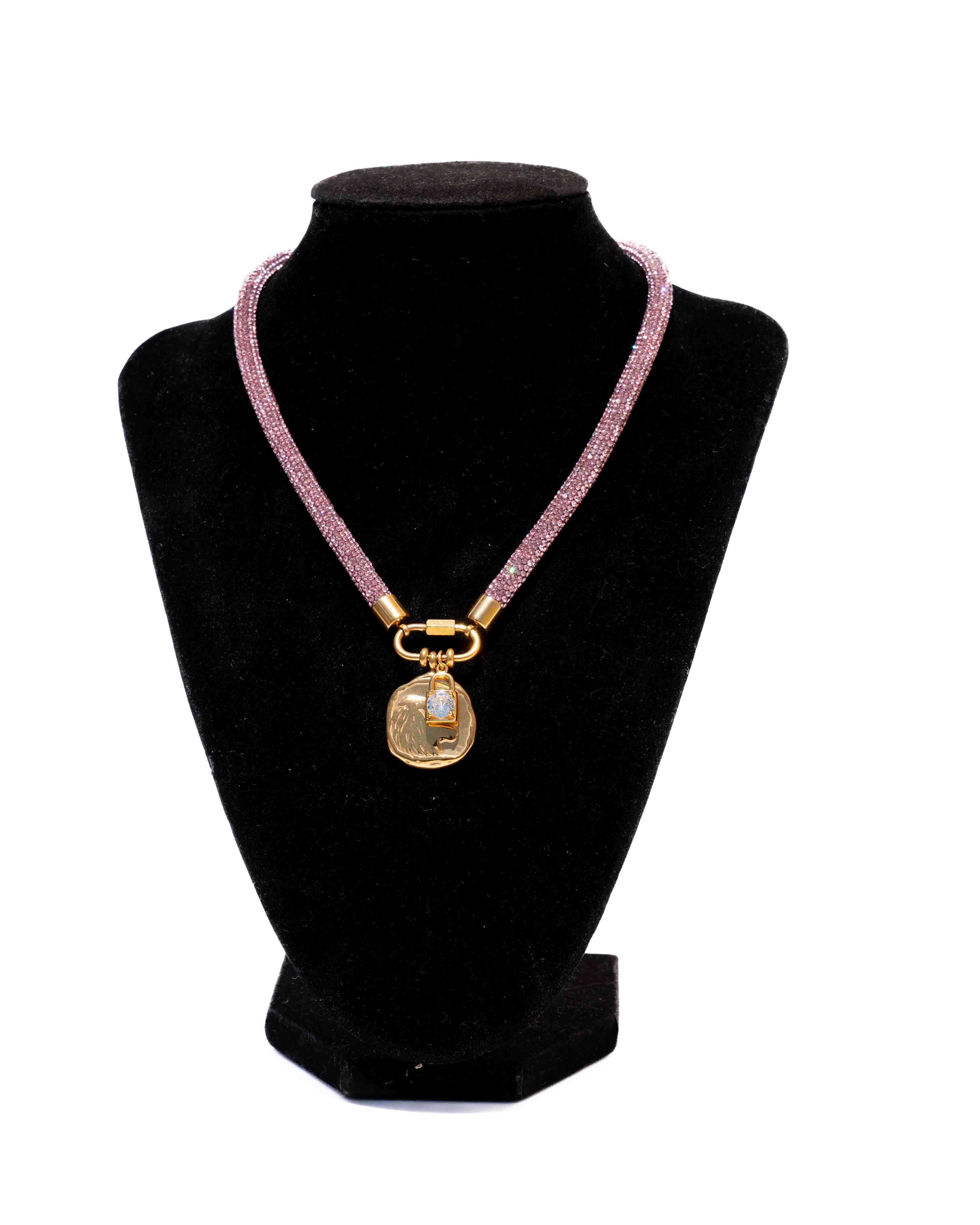 ZODIAC Carabiner Necklace - Pink Sugar