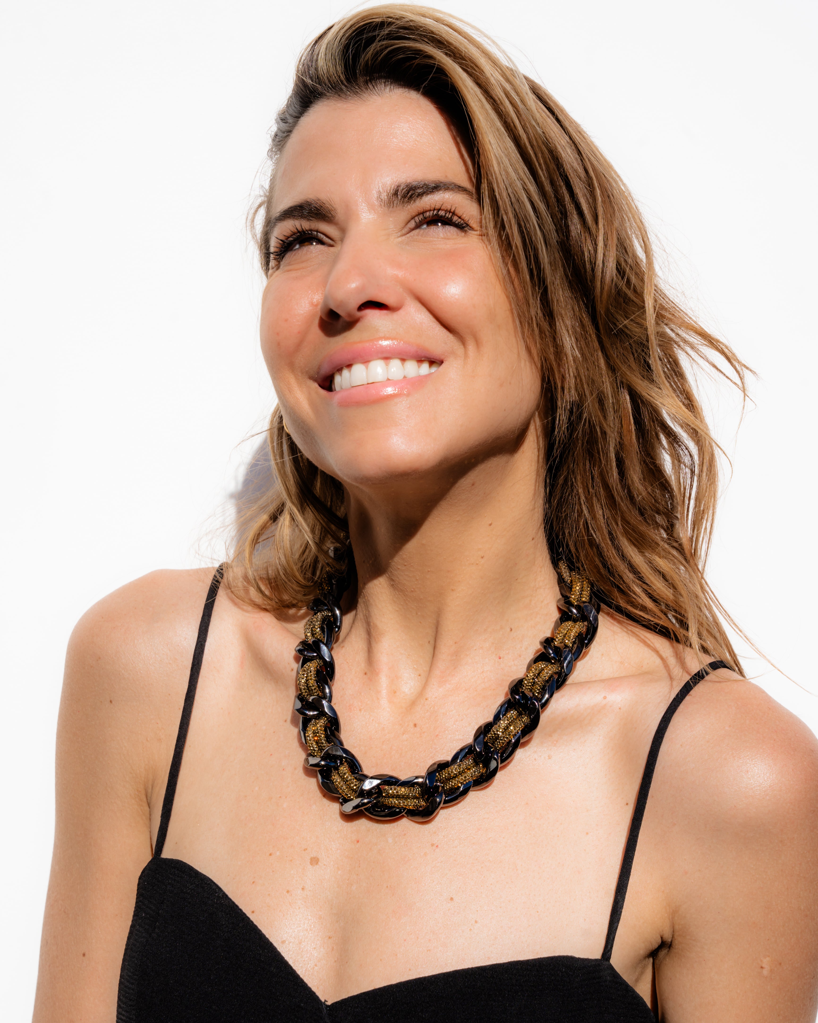 LINK STRAP / NECKLACE - Magnum Gunmetal / Antique Gold