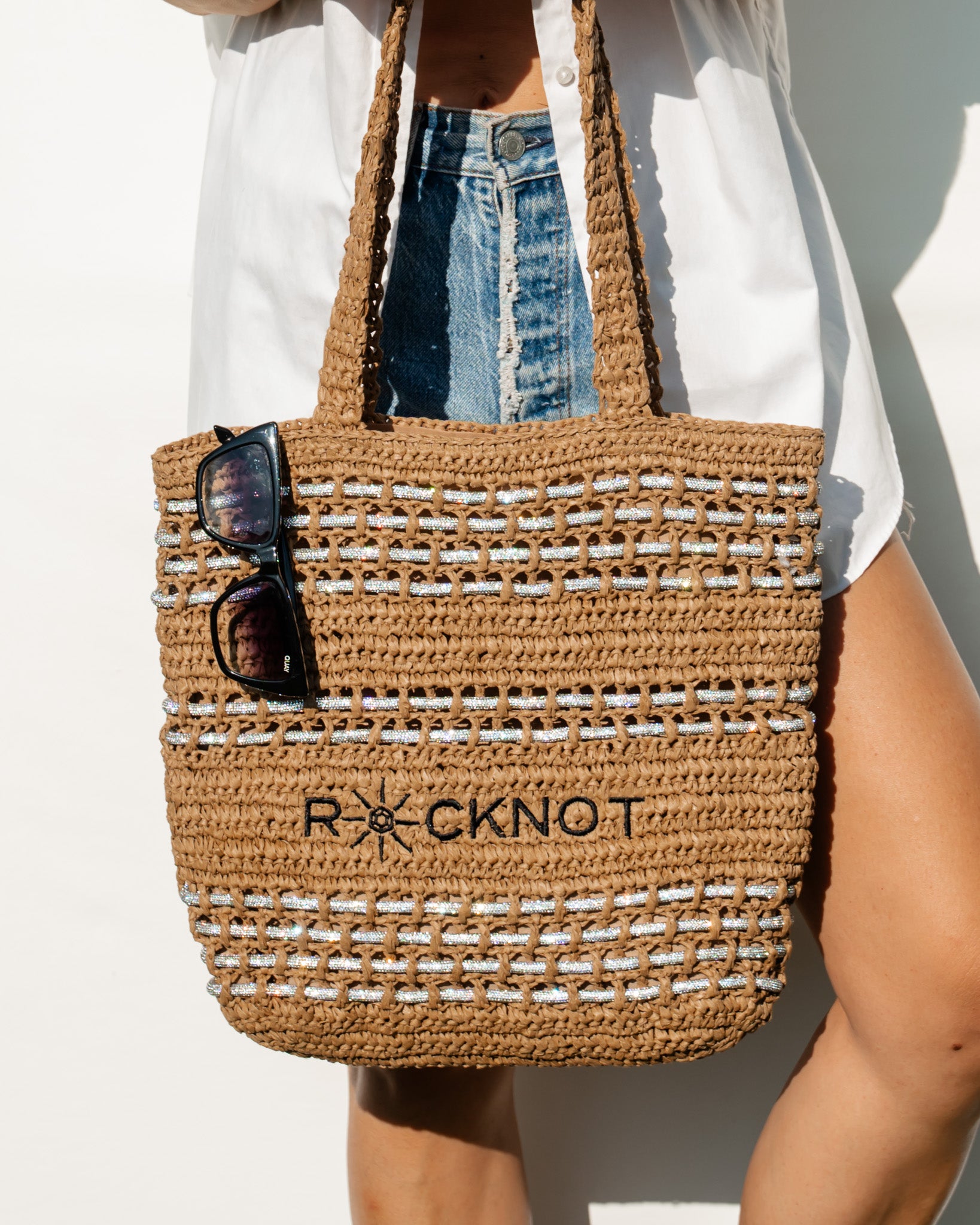 Zuma Straw Tote - Tan