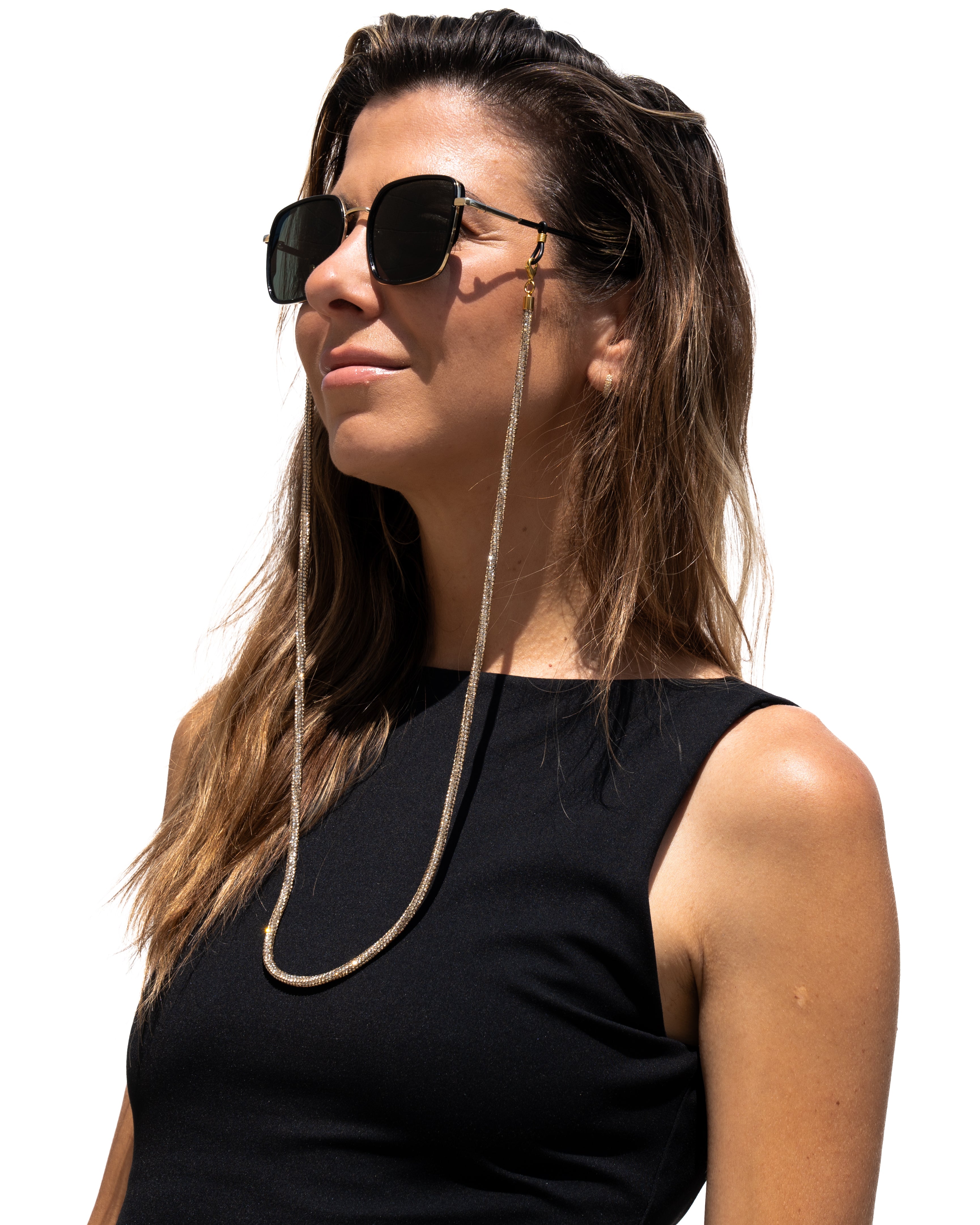 2-in-1 Sunglass Chain / Necklace - Champagne Bubbles