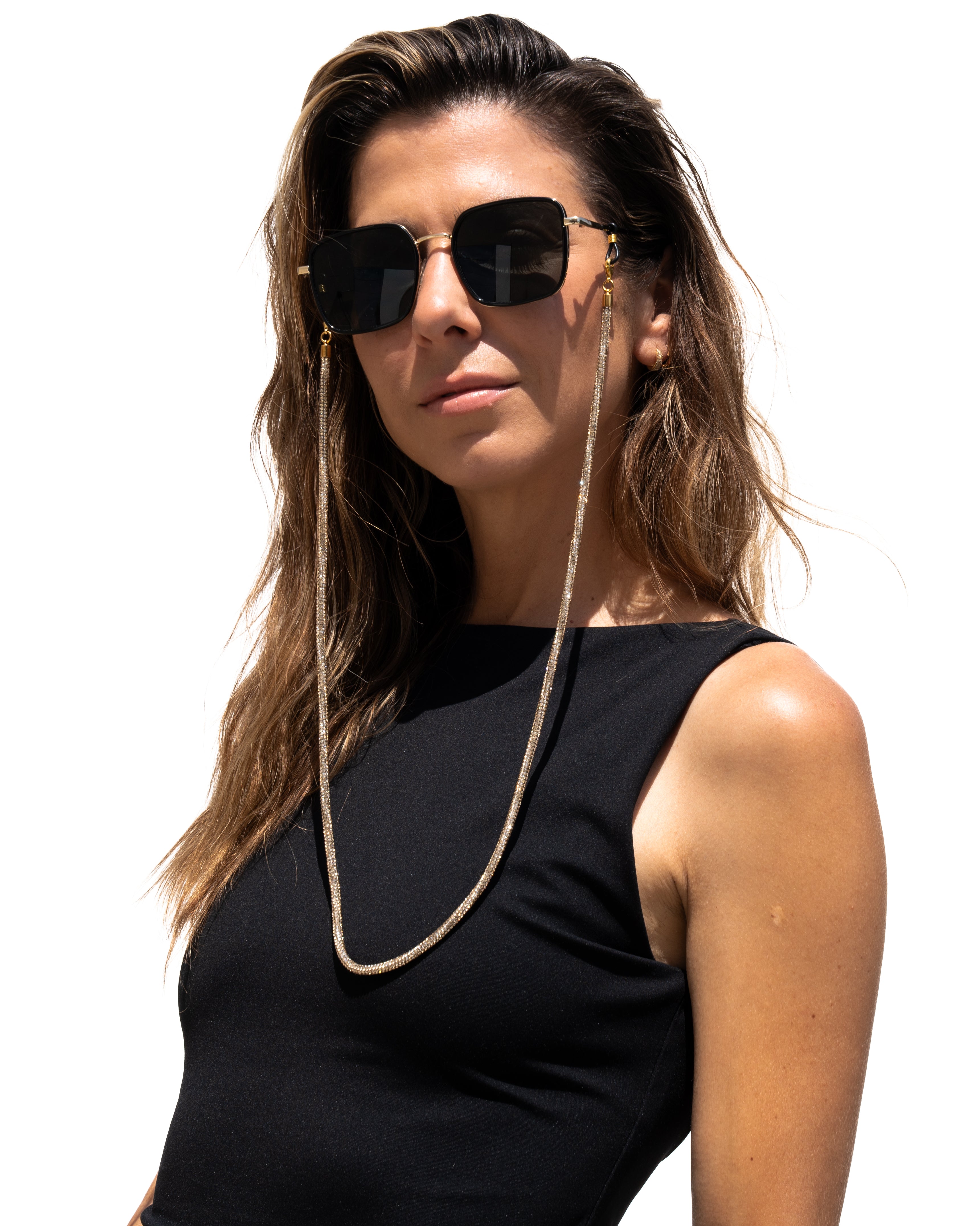 2-in-1 Sunglass Chain / Necklace - Champagne Bubbles