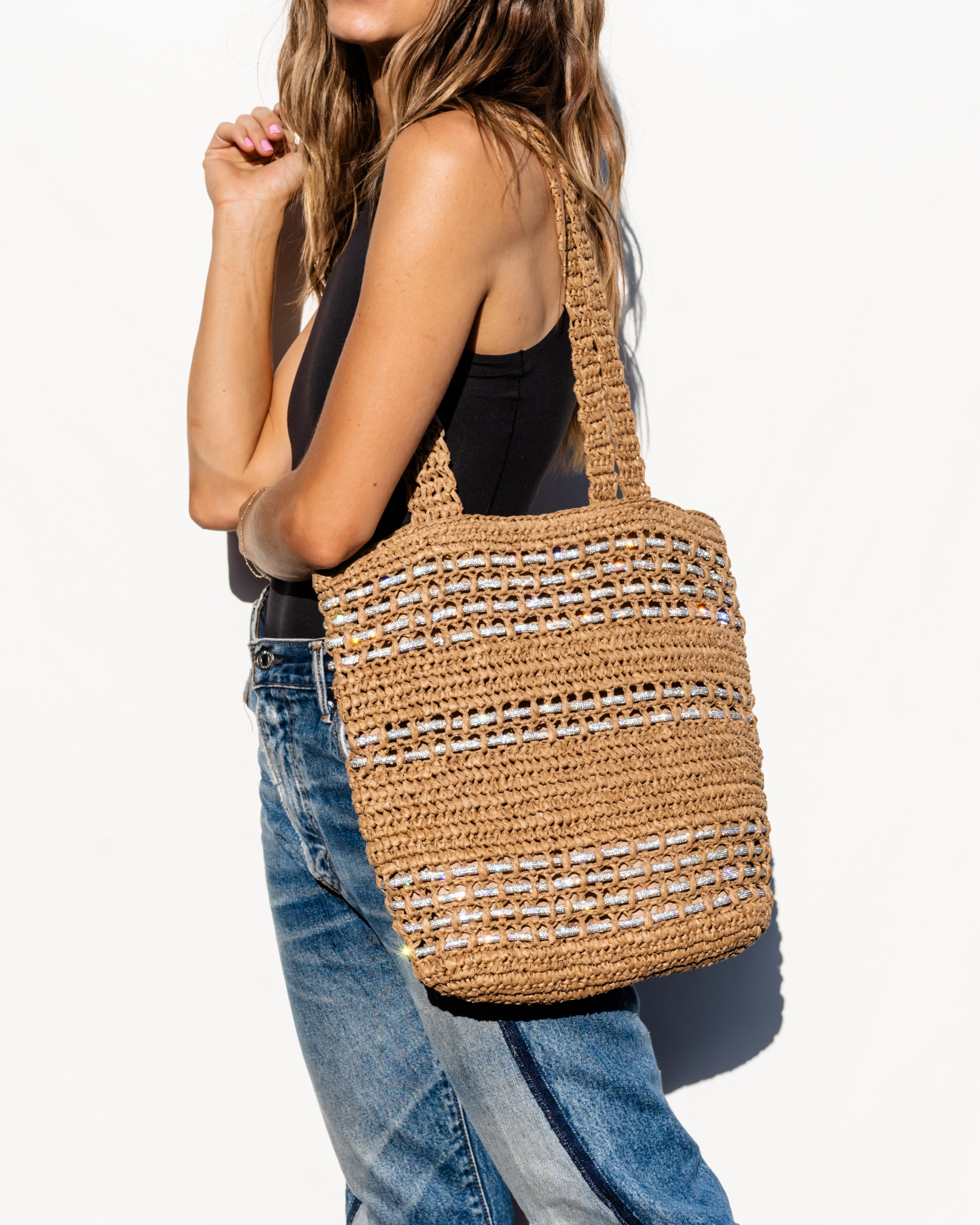 Zuma Straw Tote - Tan