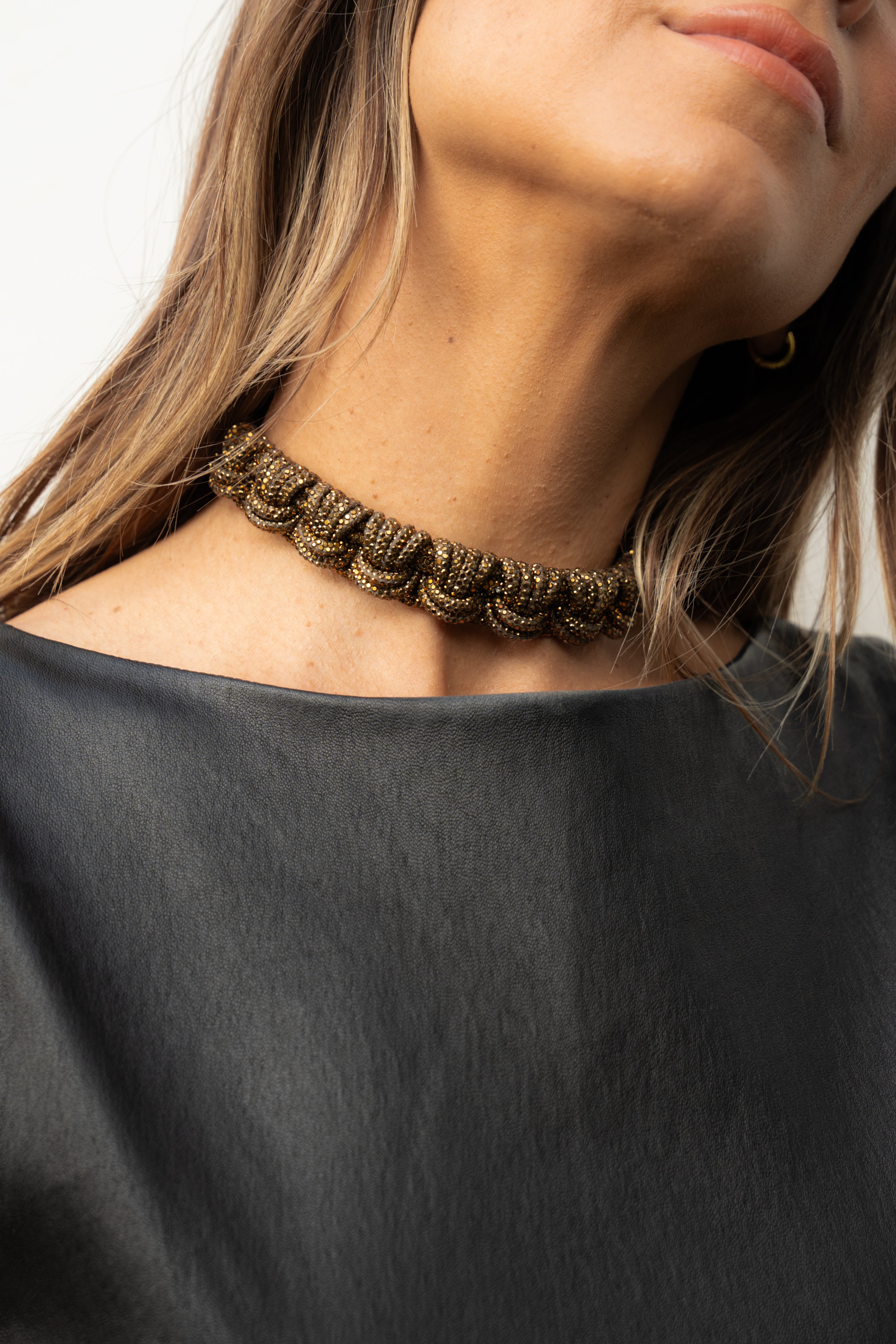Crown Choker - Antique Gold