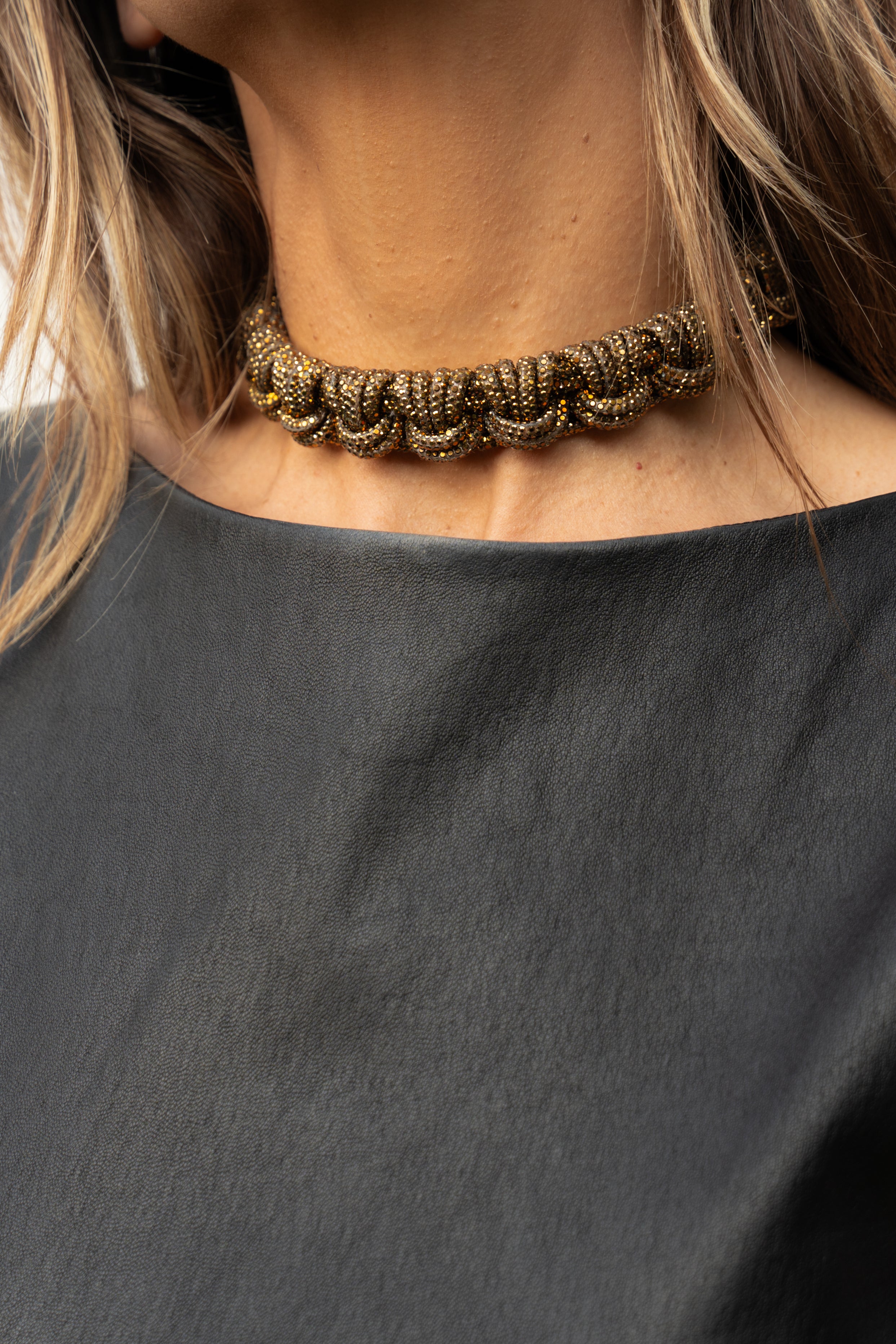Crown Choker - Antique Gold