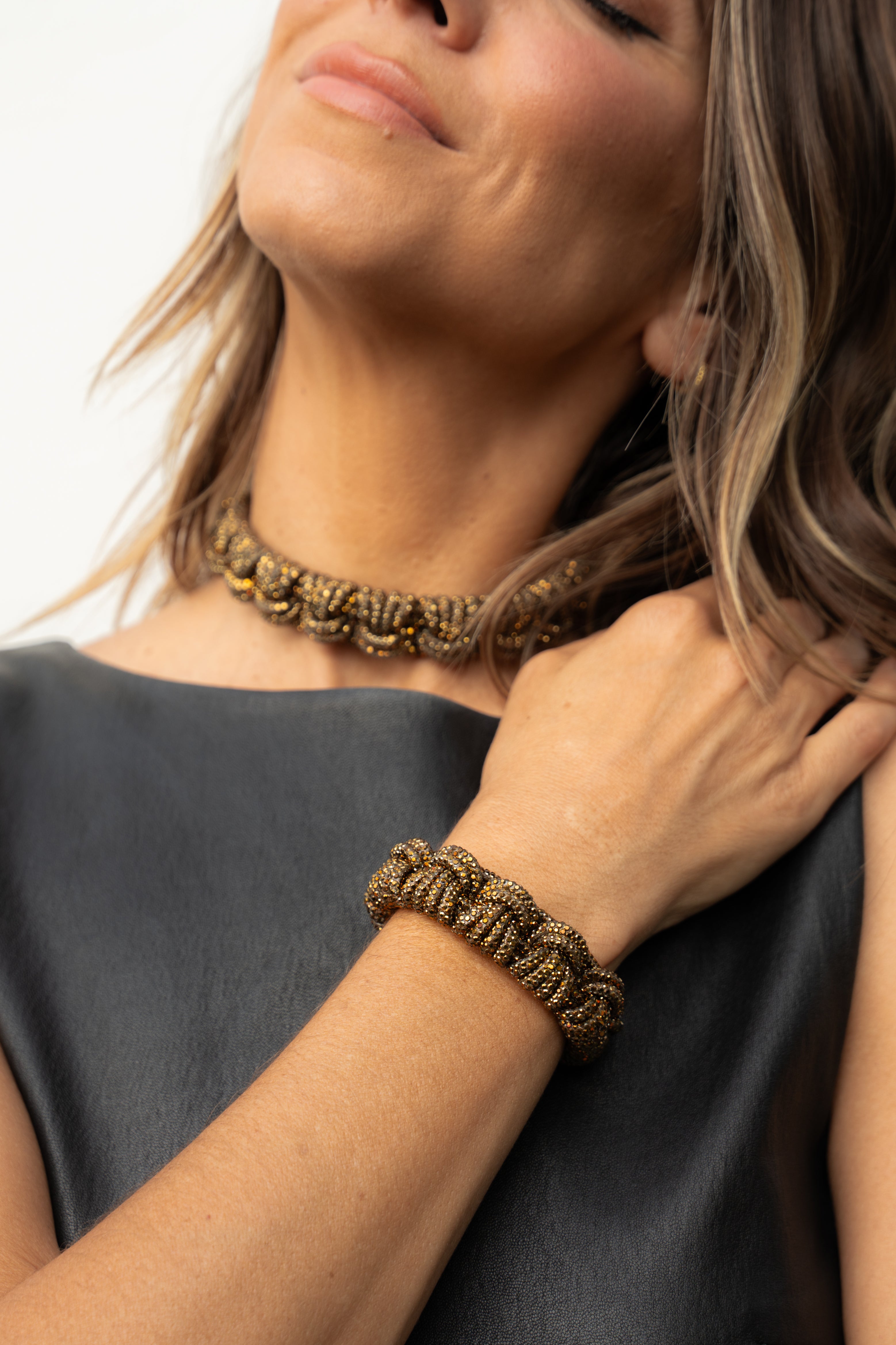Crown Choker - Antique Gold