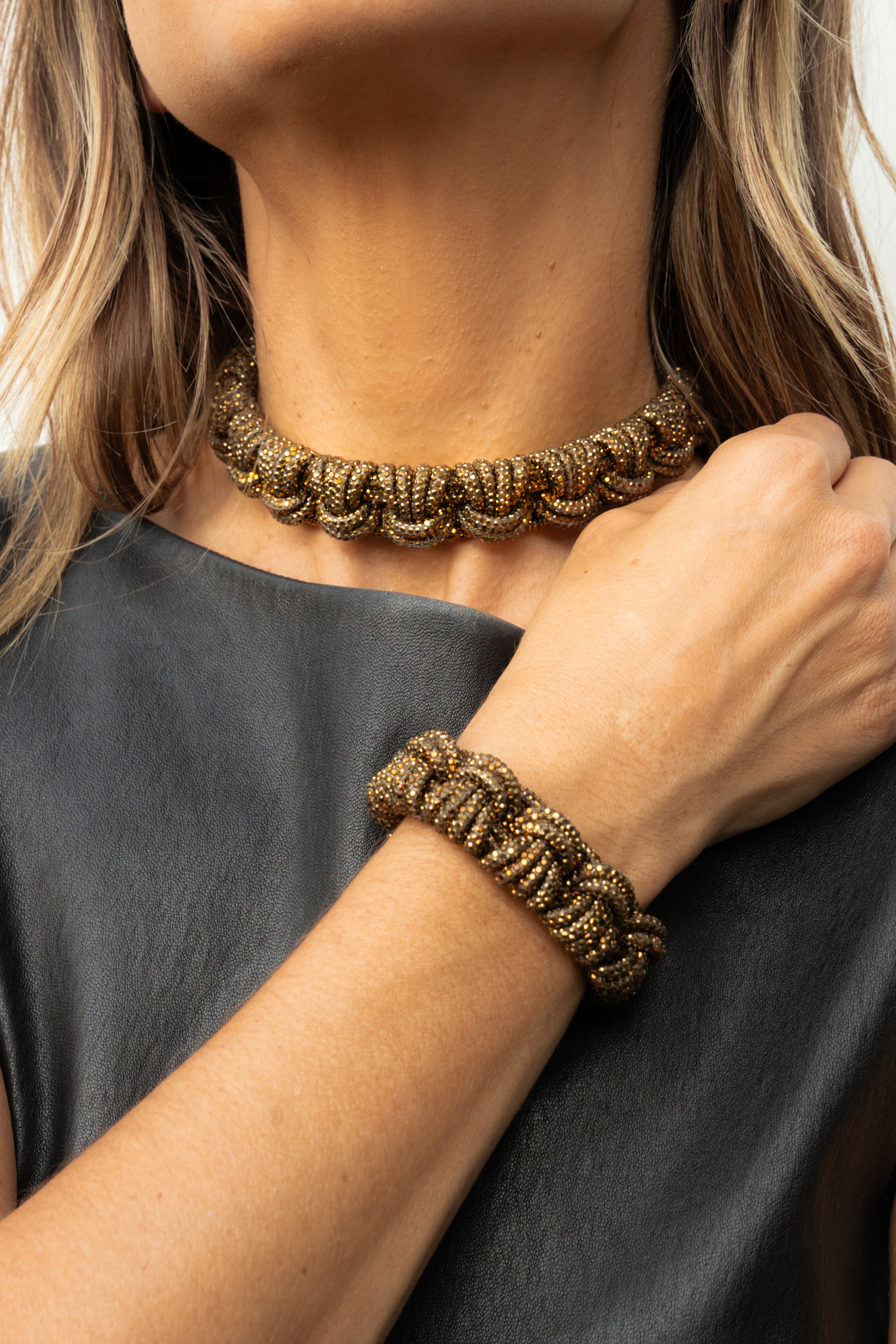 Crown Choker - Antique Gold