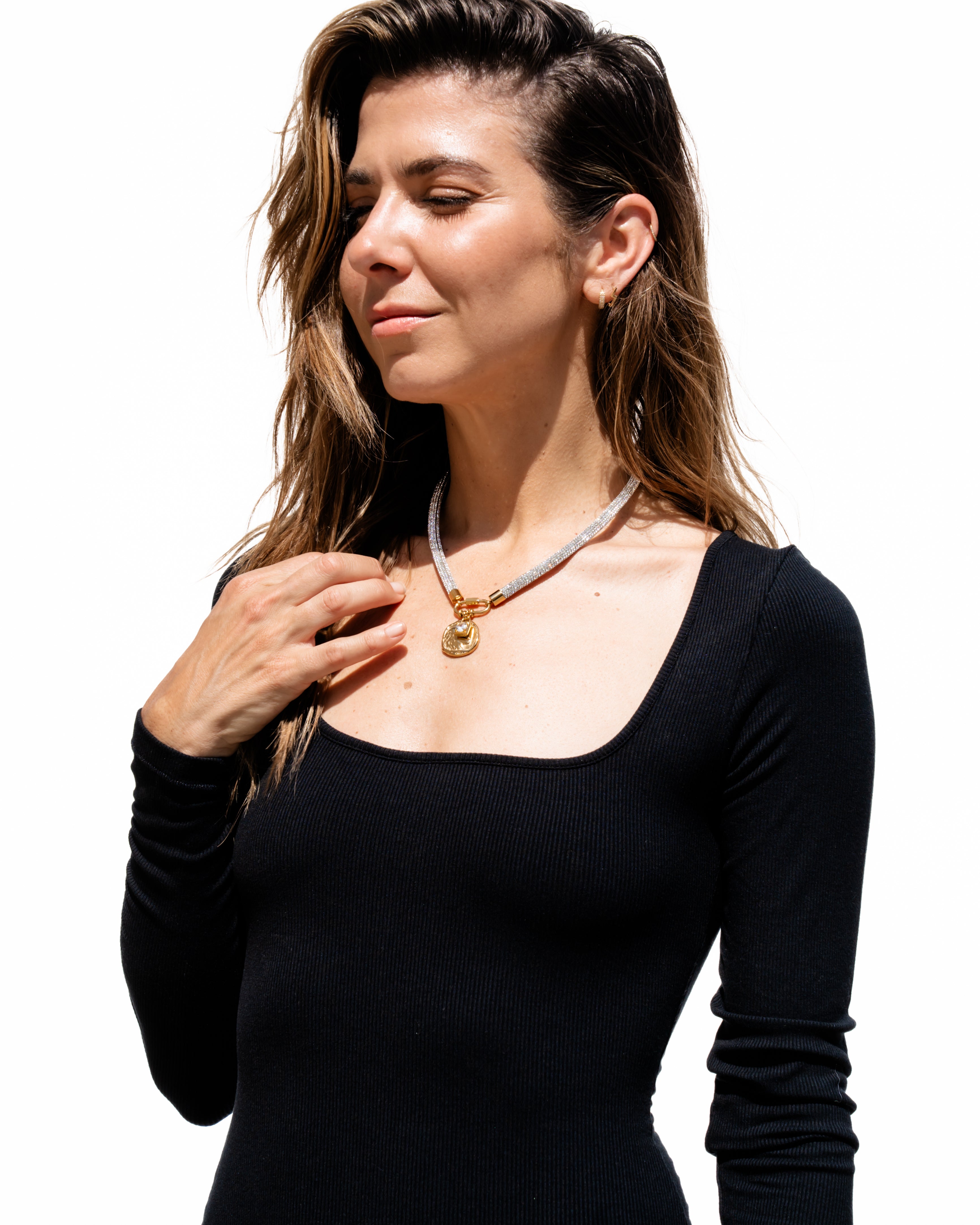 ZODIAC Carabiner Necklace - Crystal