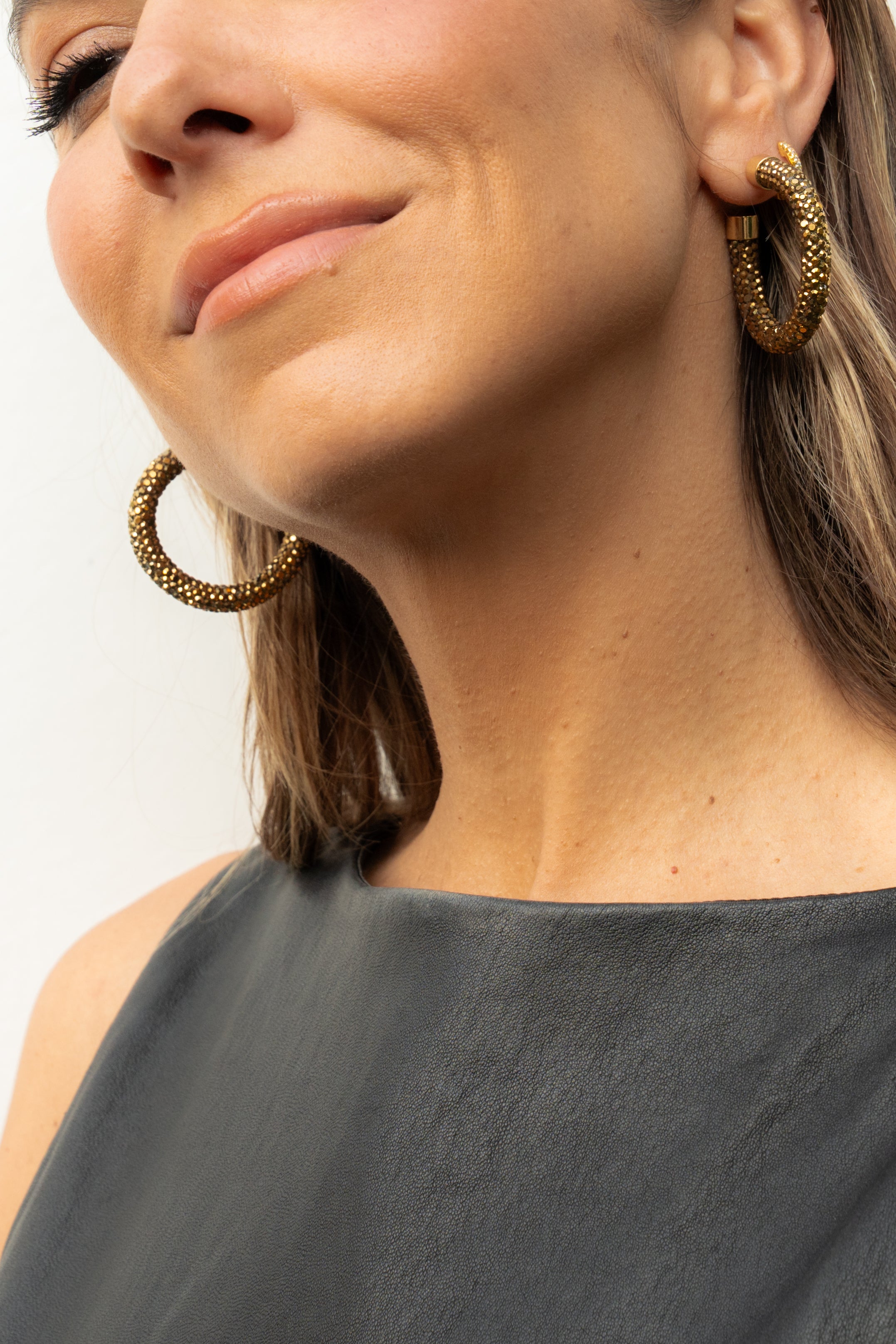Petite Hoops - Antique Gold