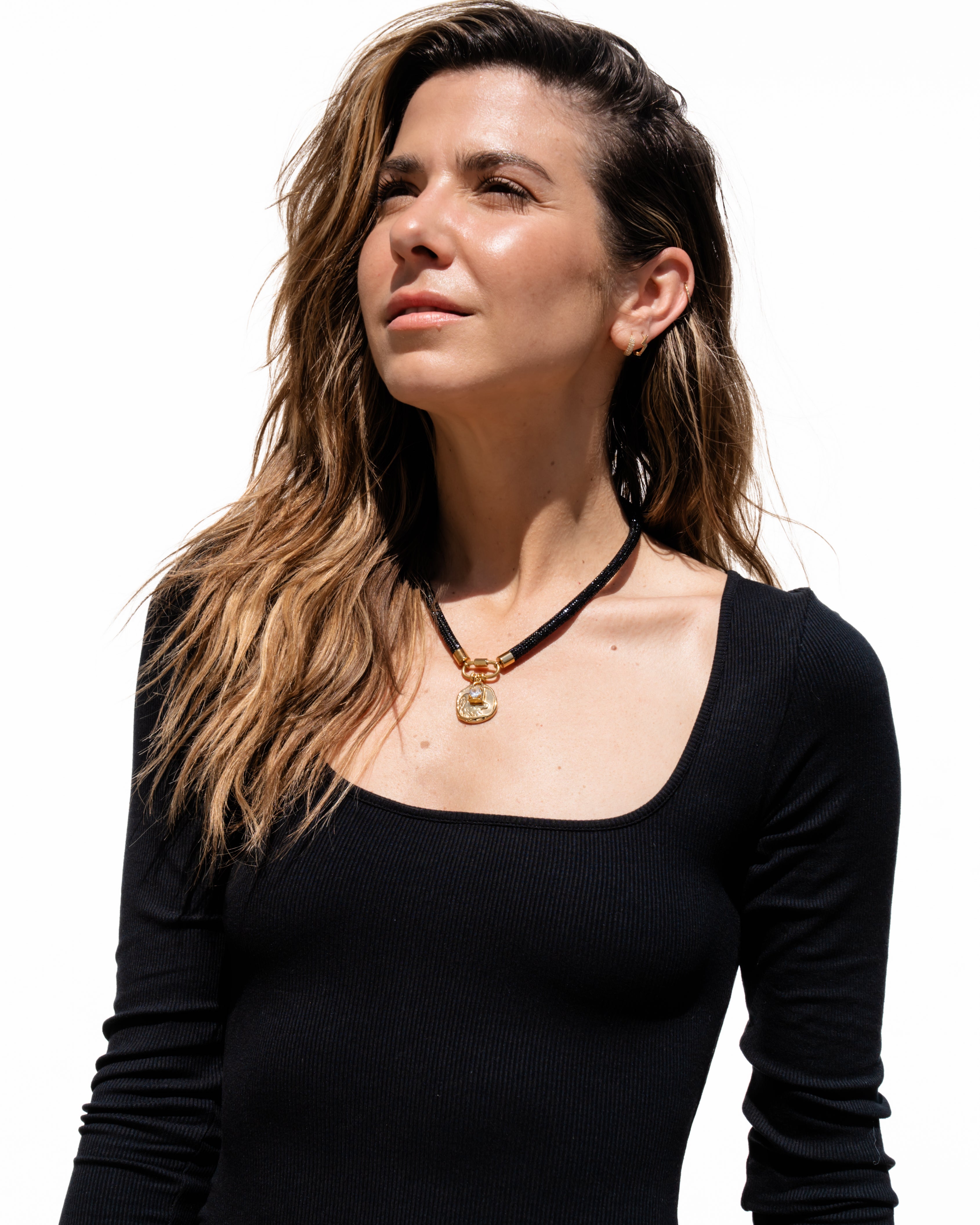 ZODIAC Carabiner Necklace - Jet Black