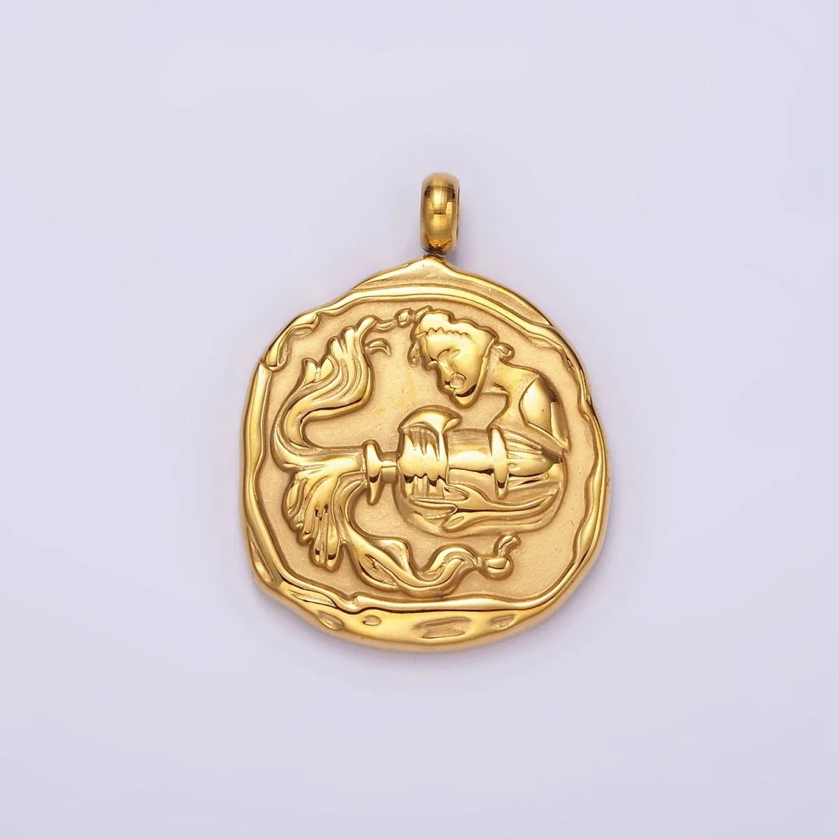 ZODIAC Carabiner Necklace - Antique Gold