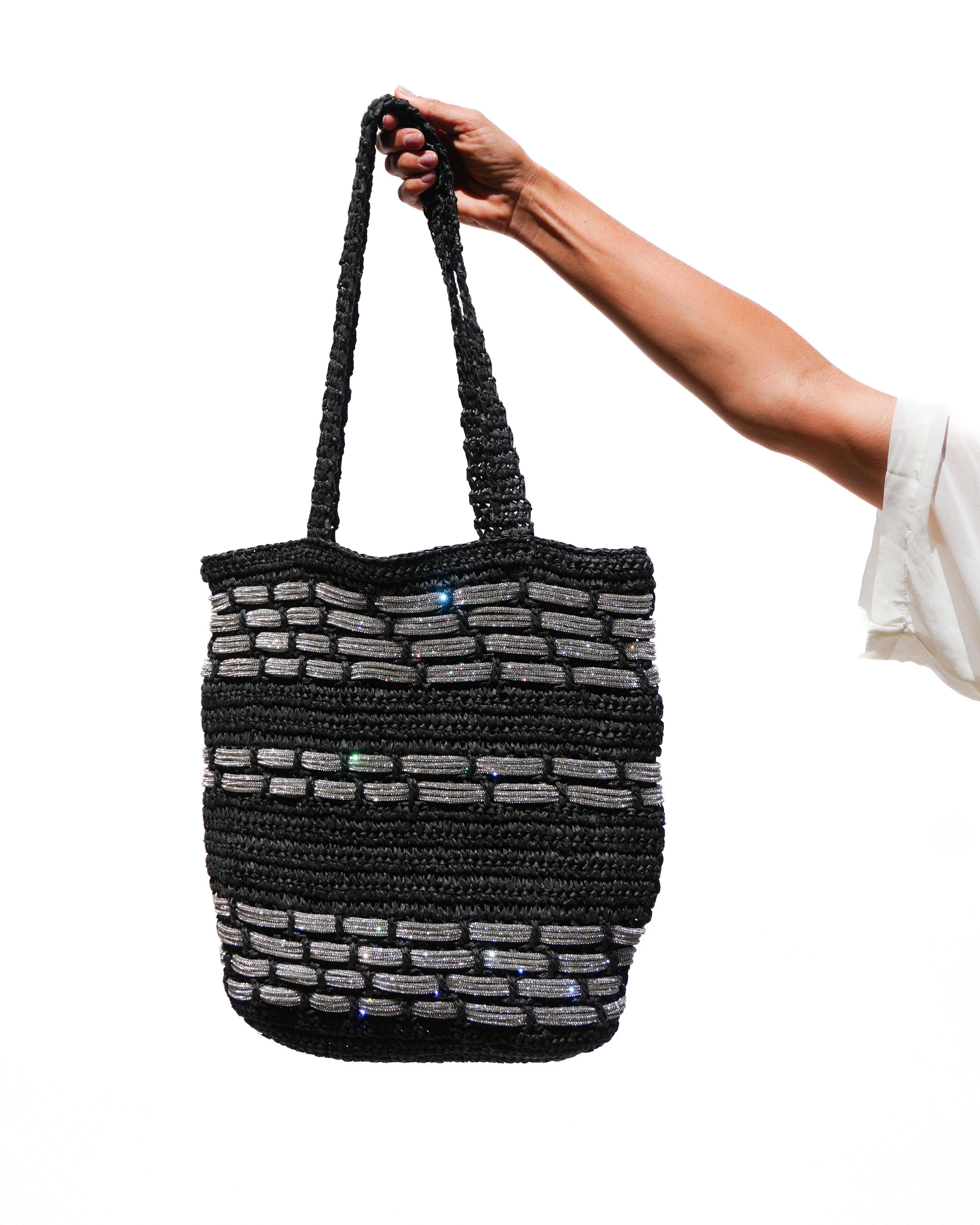 Zuma Straw Tote - Black