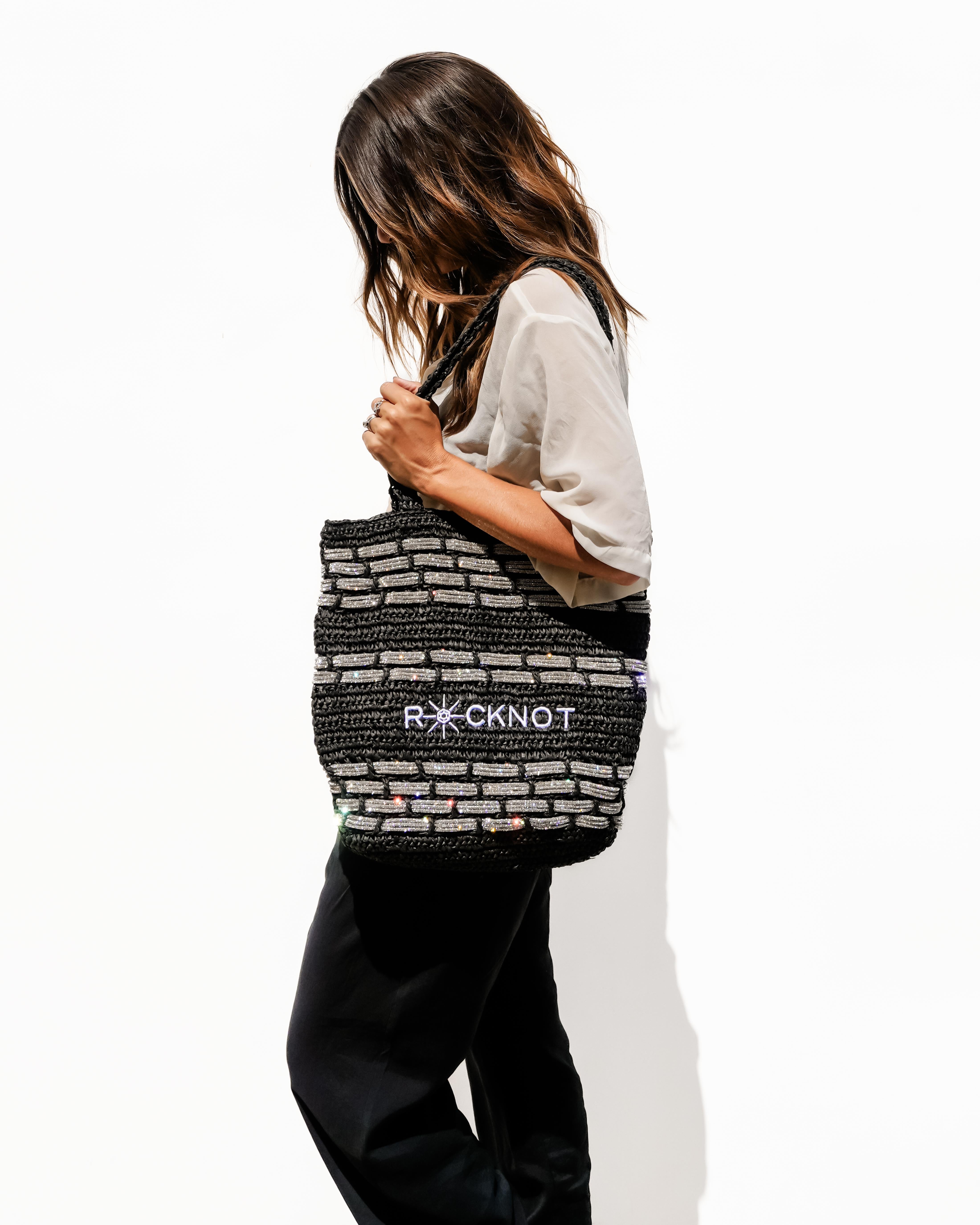 Zuma Straw Tote - Black
