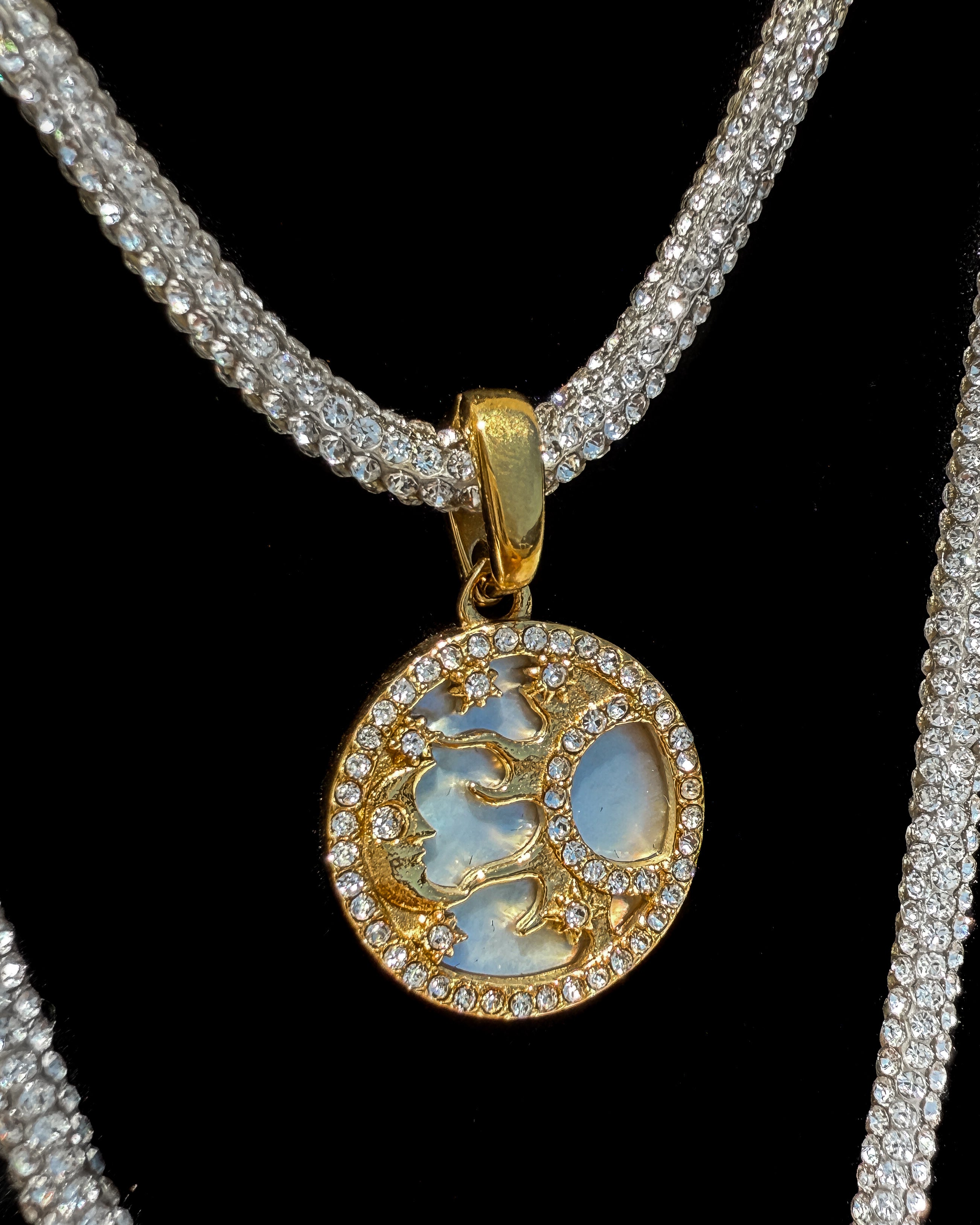 Celestial Trio Necklace Set - Interchangeable Charm Clasps