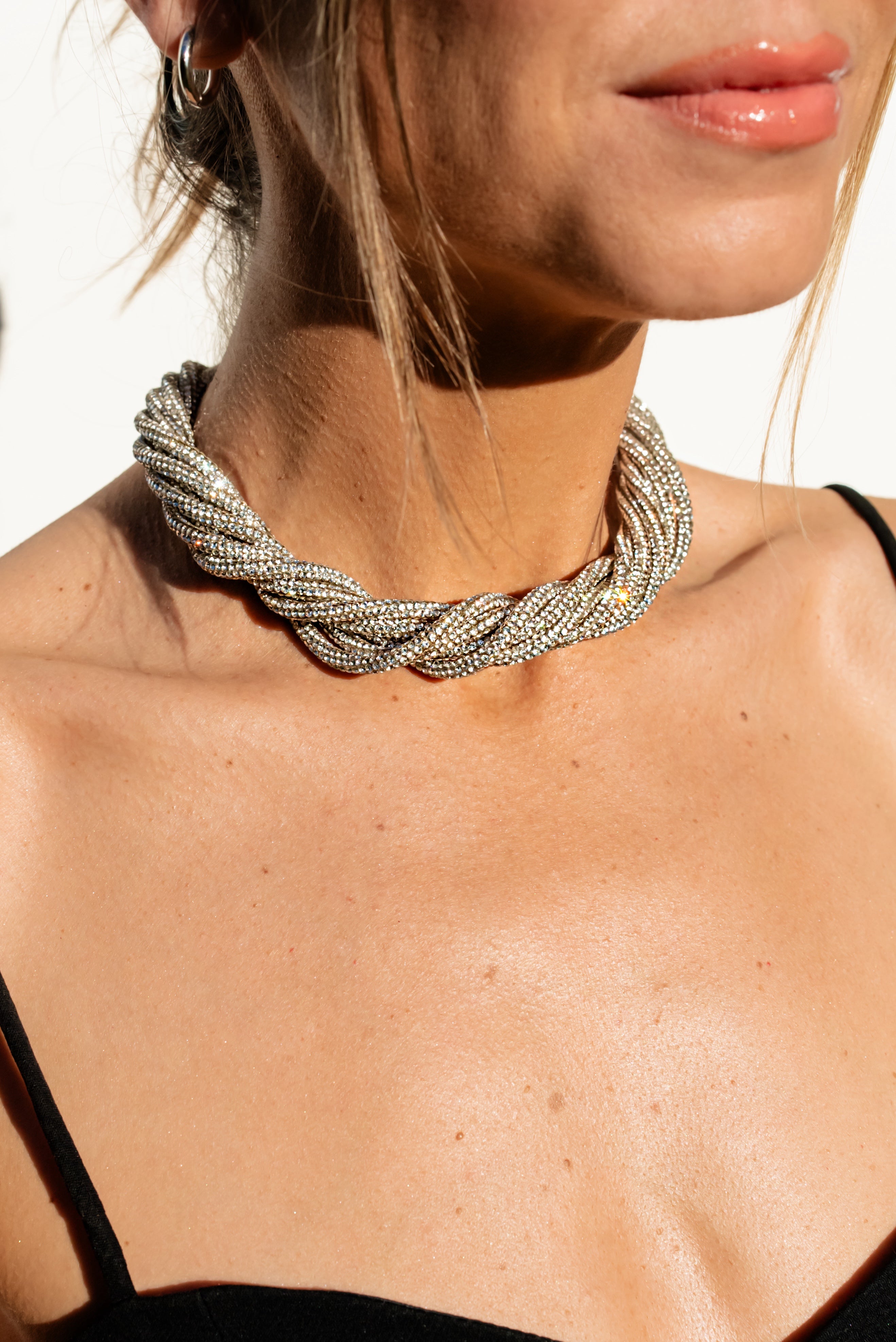 4 in 1 Multi Strand Necklace - Crystal