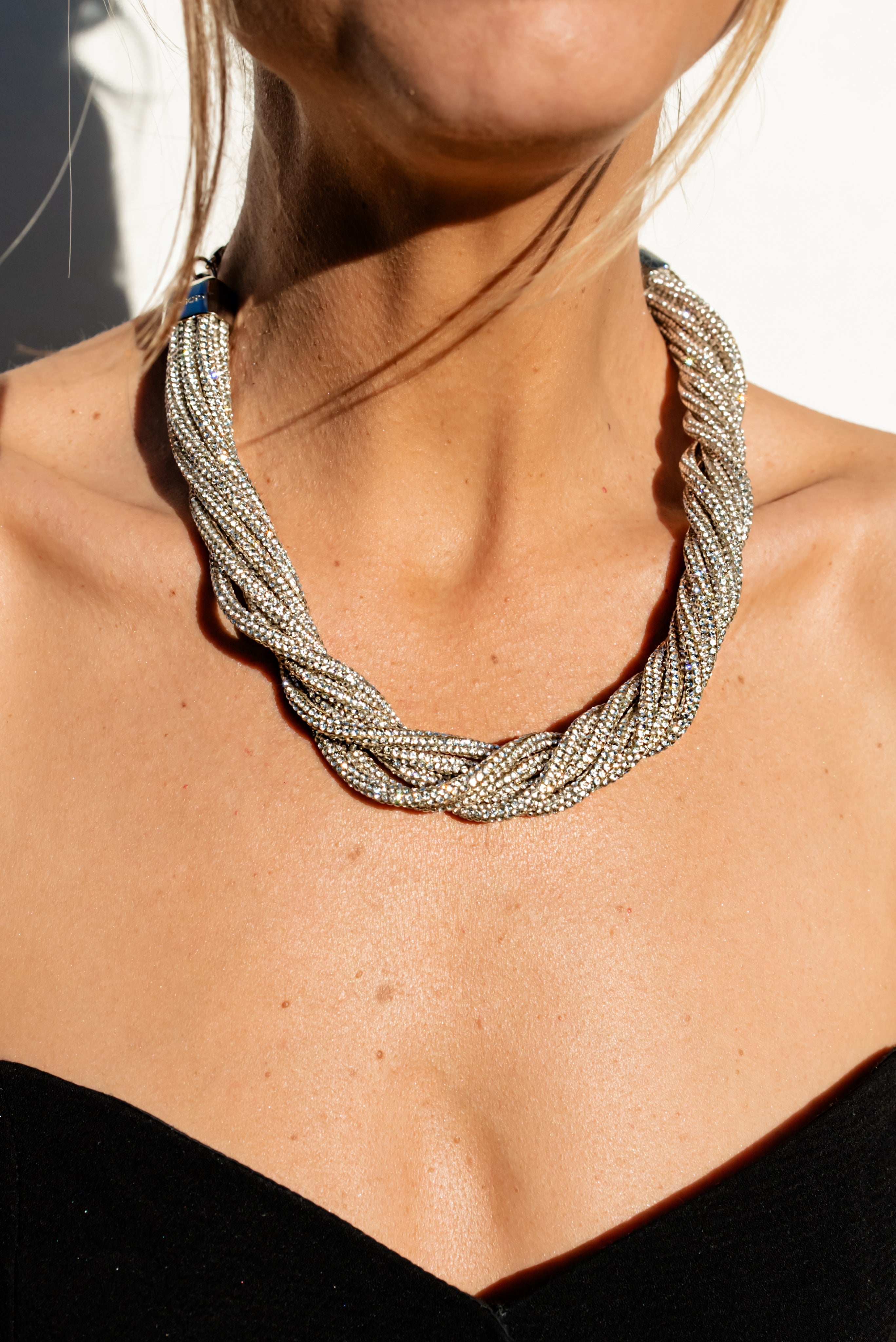 4 in 1 Multi Strand Necklace - Crystal