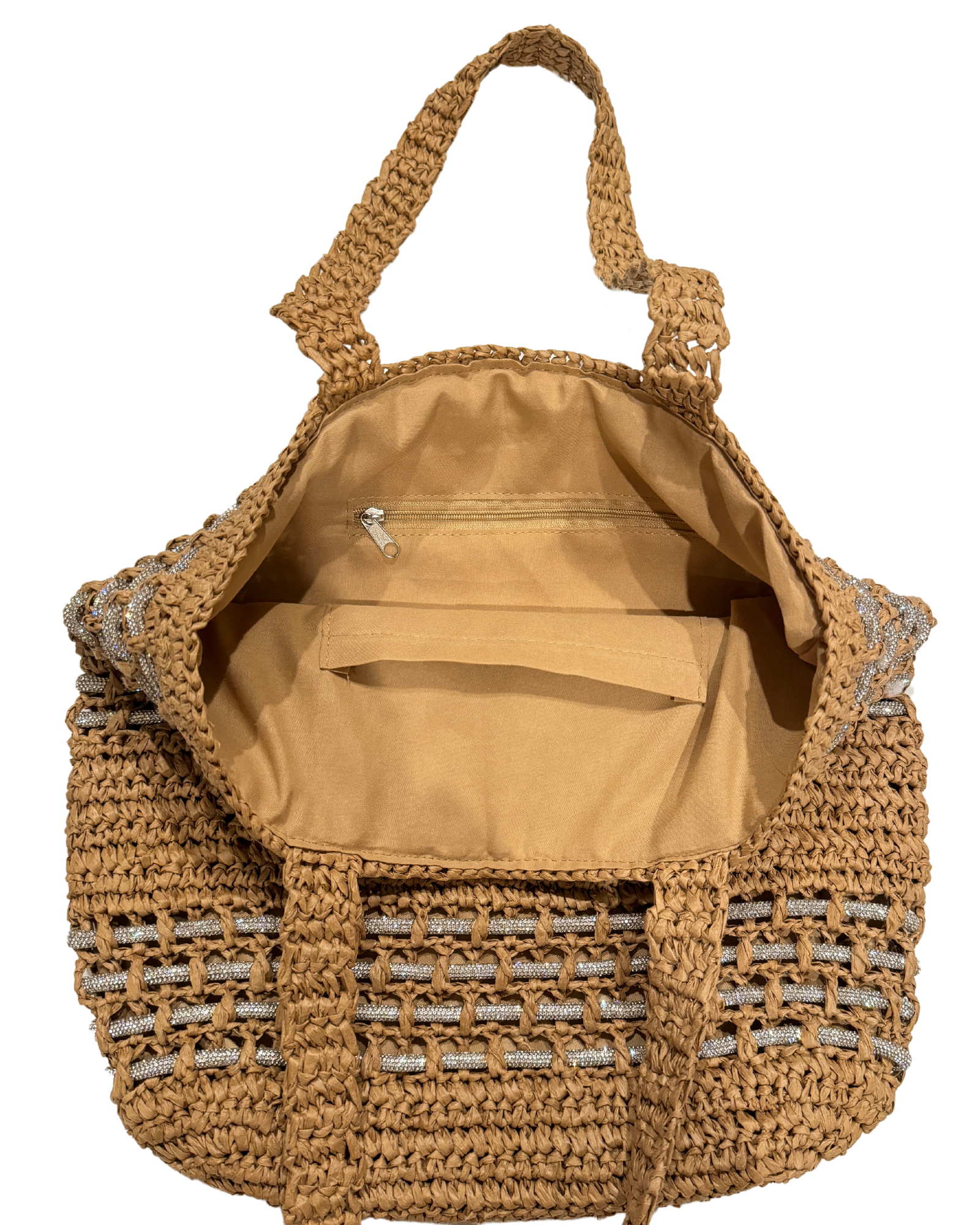 Zuma Straw Tote - Tan