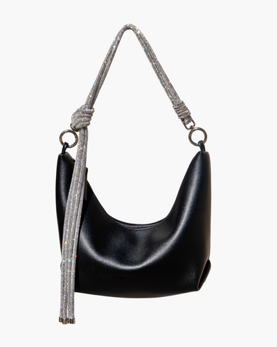 Hezi Leather Shoulder Bag - Black