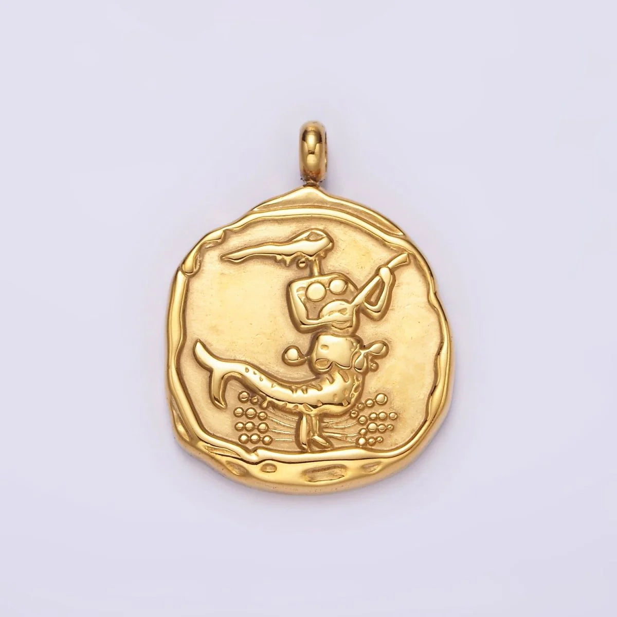 ZODIAC Carabiner Necklace - Antique Gold