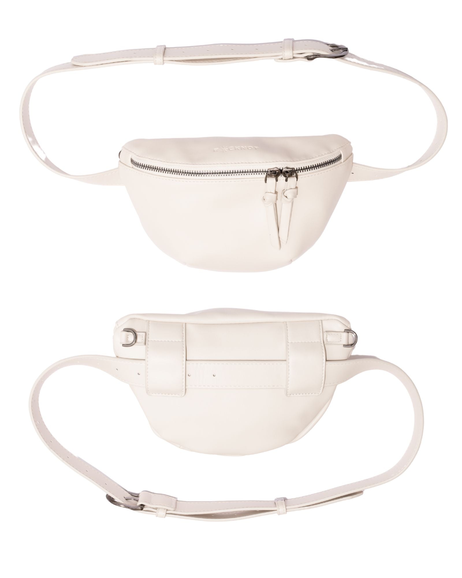 WHITE BELT BAG + CHAIN STRAP - Champagne Bubbles