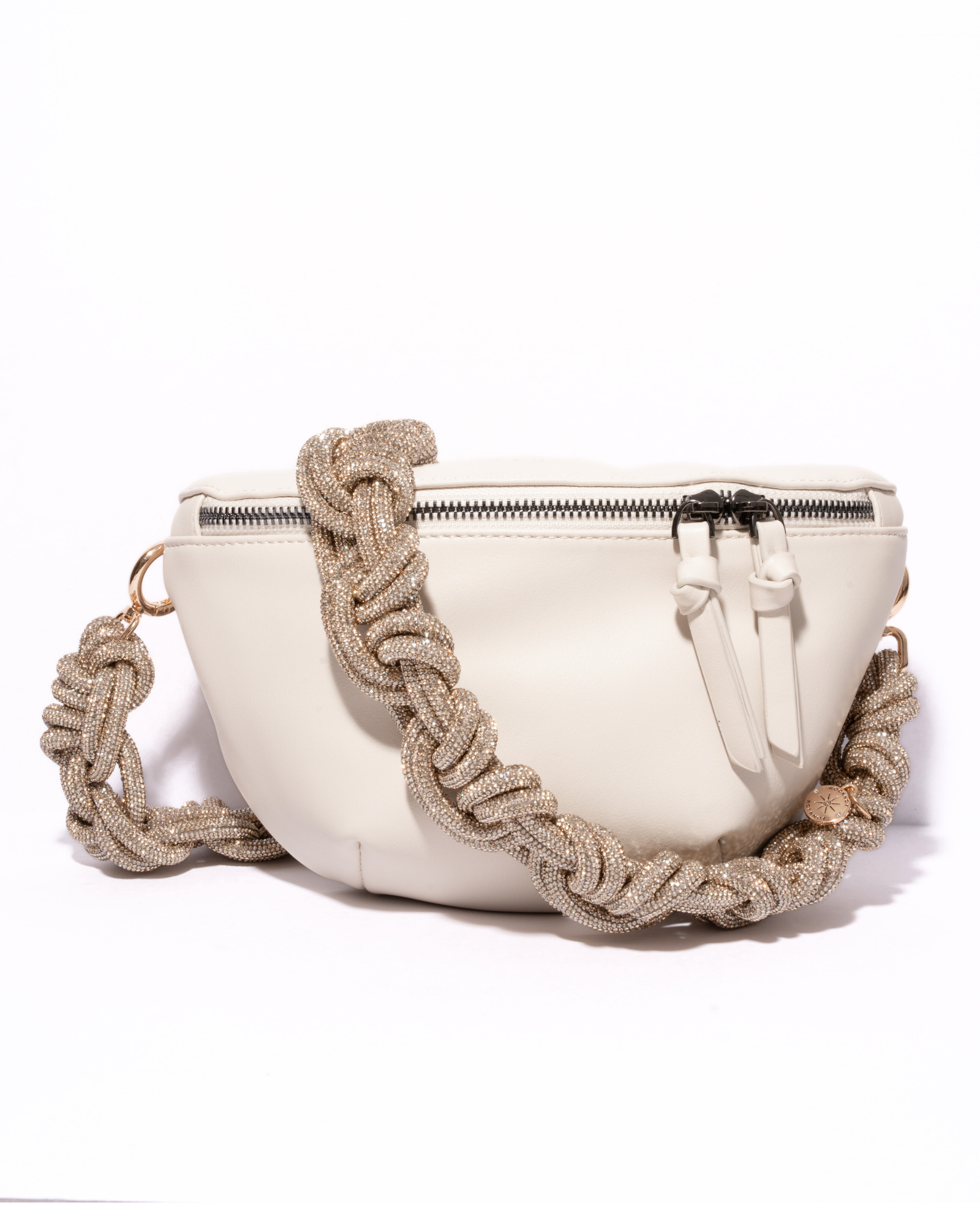 WHITE BELT BAG + MAGNUM CROWN - Champagne Bubbles