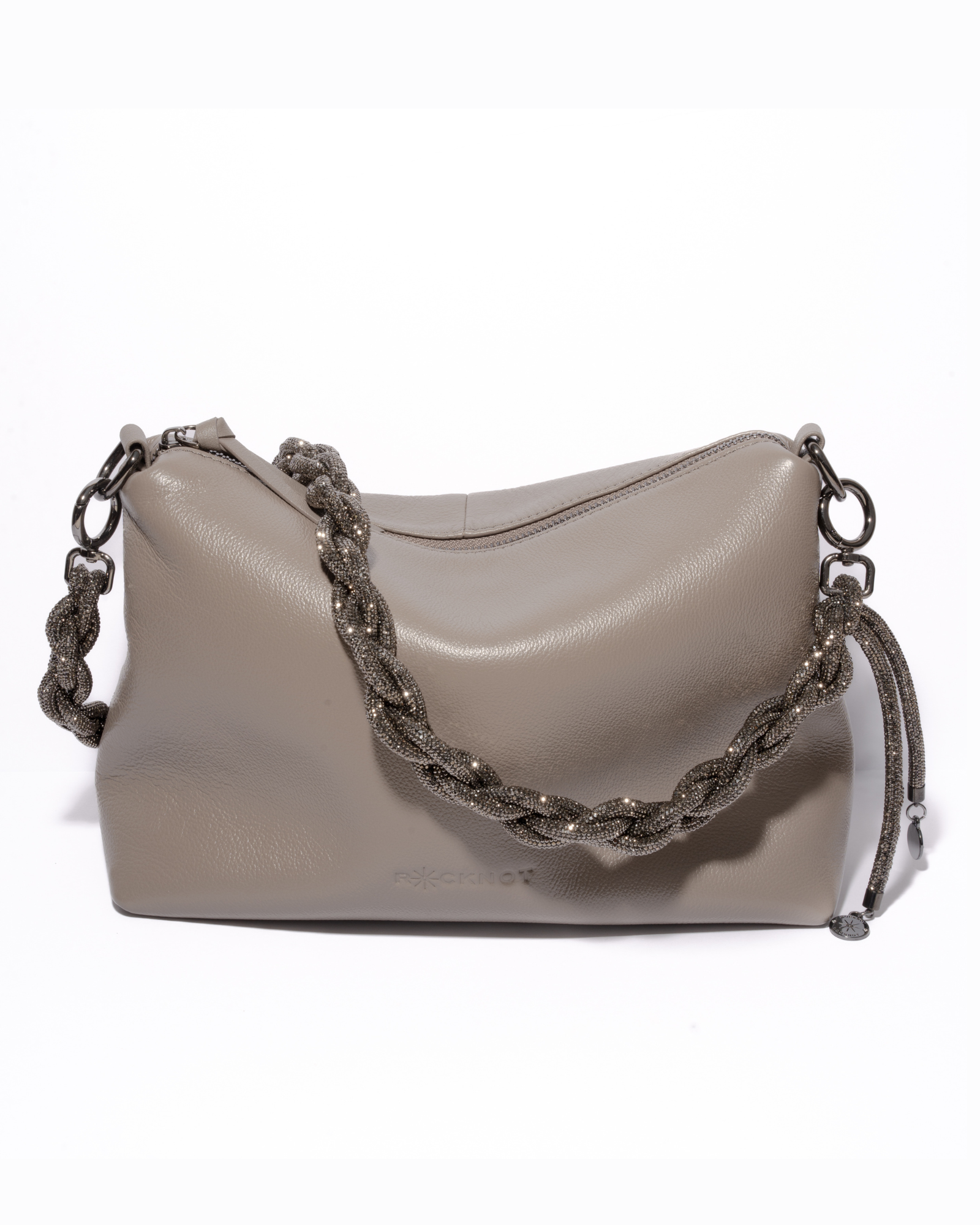 DANIELLA BAG + CHAIN STRAP - Grey + Gunmetal