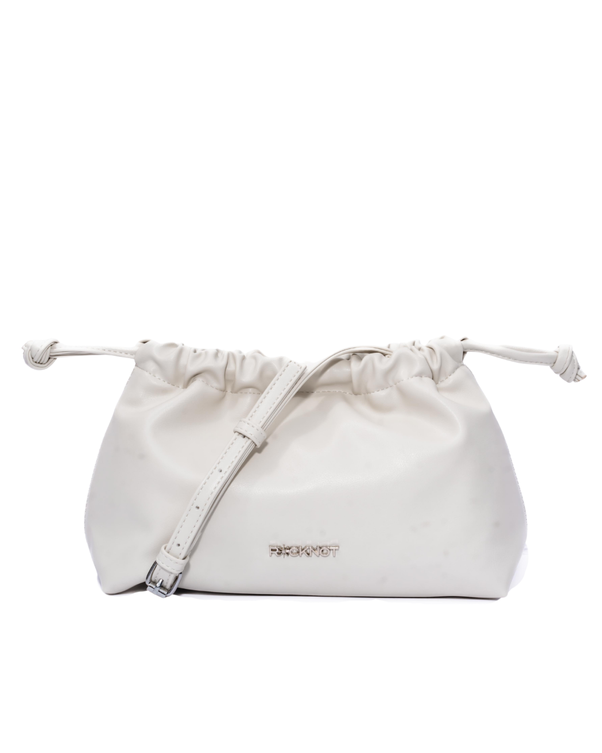 FIA Drawstring Bag - Off White Vegan Leather