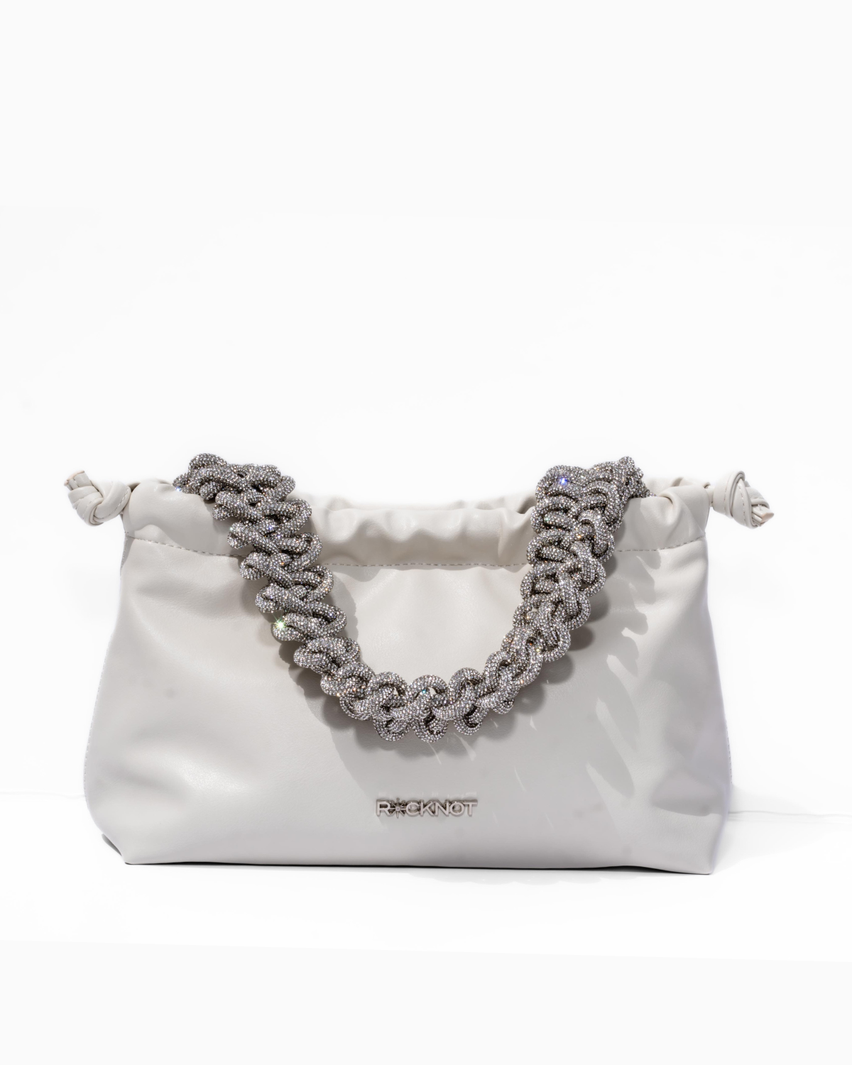 FIA Drawstring Bag - Off White Vegan Leather