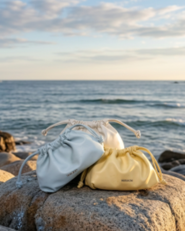 FIA Drawstring Bag - Butter Vegan Leather