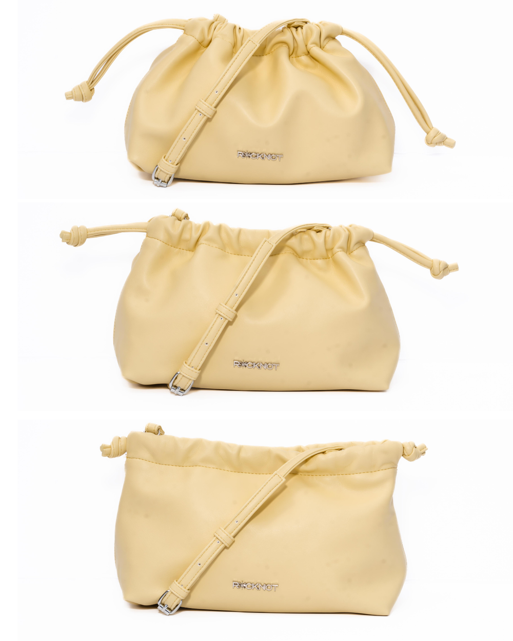 FIA Drawstring Bag - Butter Vegan Leather