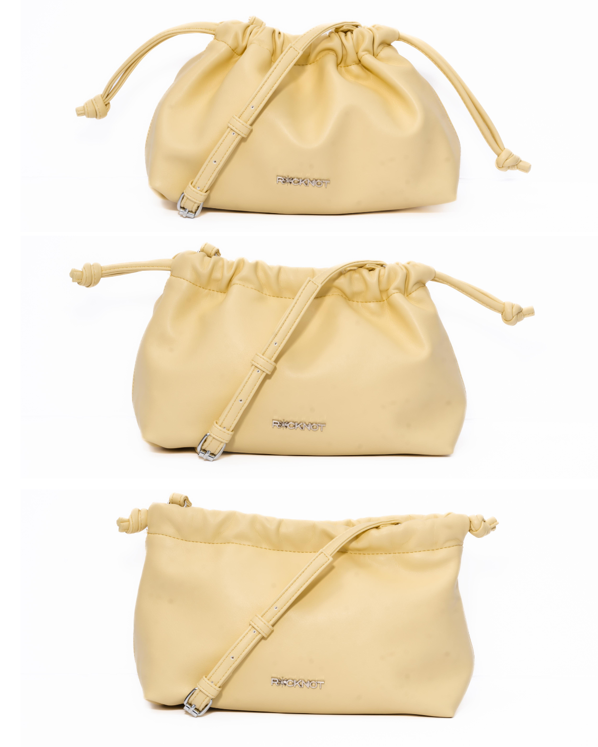 FIA Drawstring Bag - Butter Vegan Leather