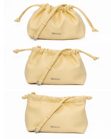FIA Drawstring Bag - Butter Vegan Leather
