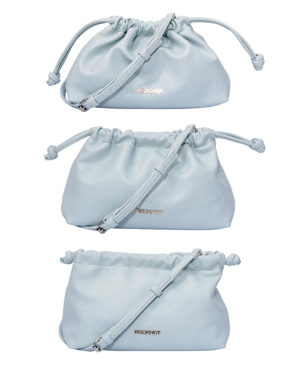 FIA Drawstring Bag - Seafoam Vegan Leather