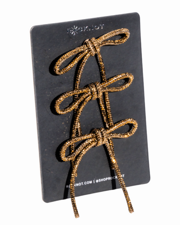 MAGIC BUTTONS - 3 Bows - Antique Gold
