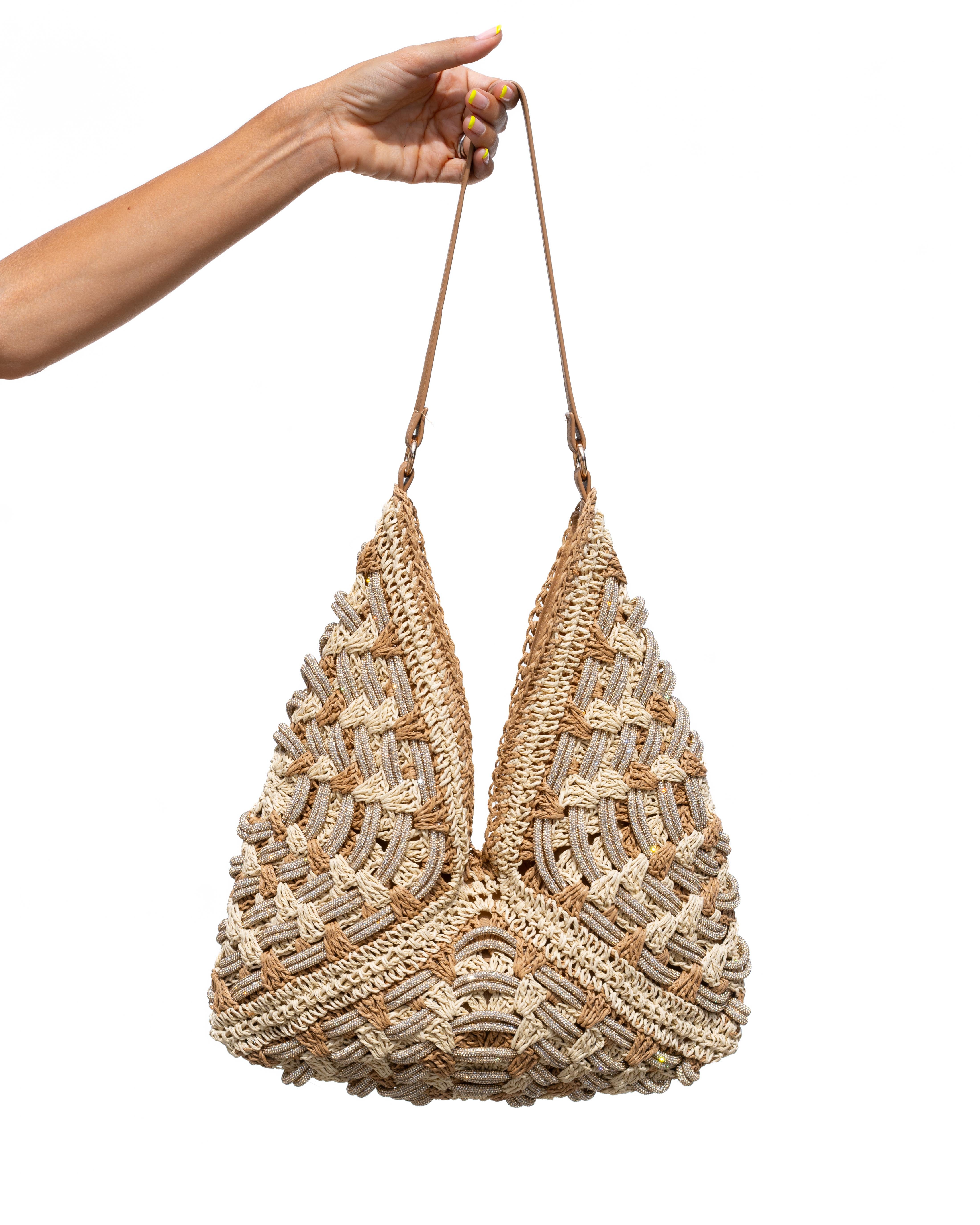 Shilo Crochet Bag - Tan