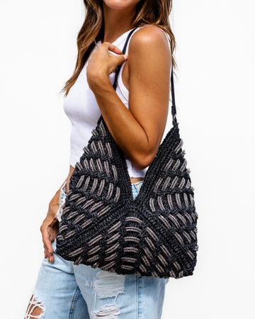 Shilo Crochet Bag - Black