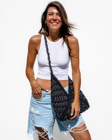 Shilo Crochet Bag - Black