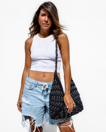Shilo Crochet Bag - Black