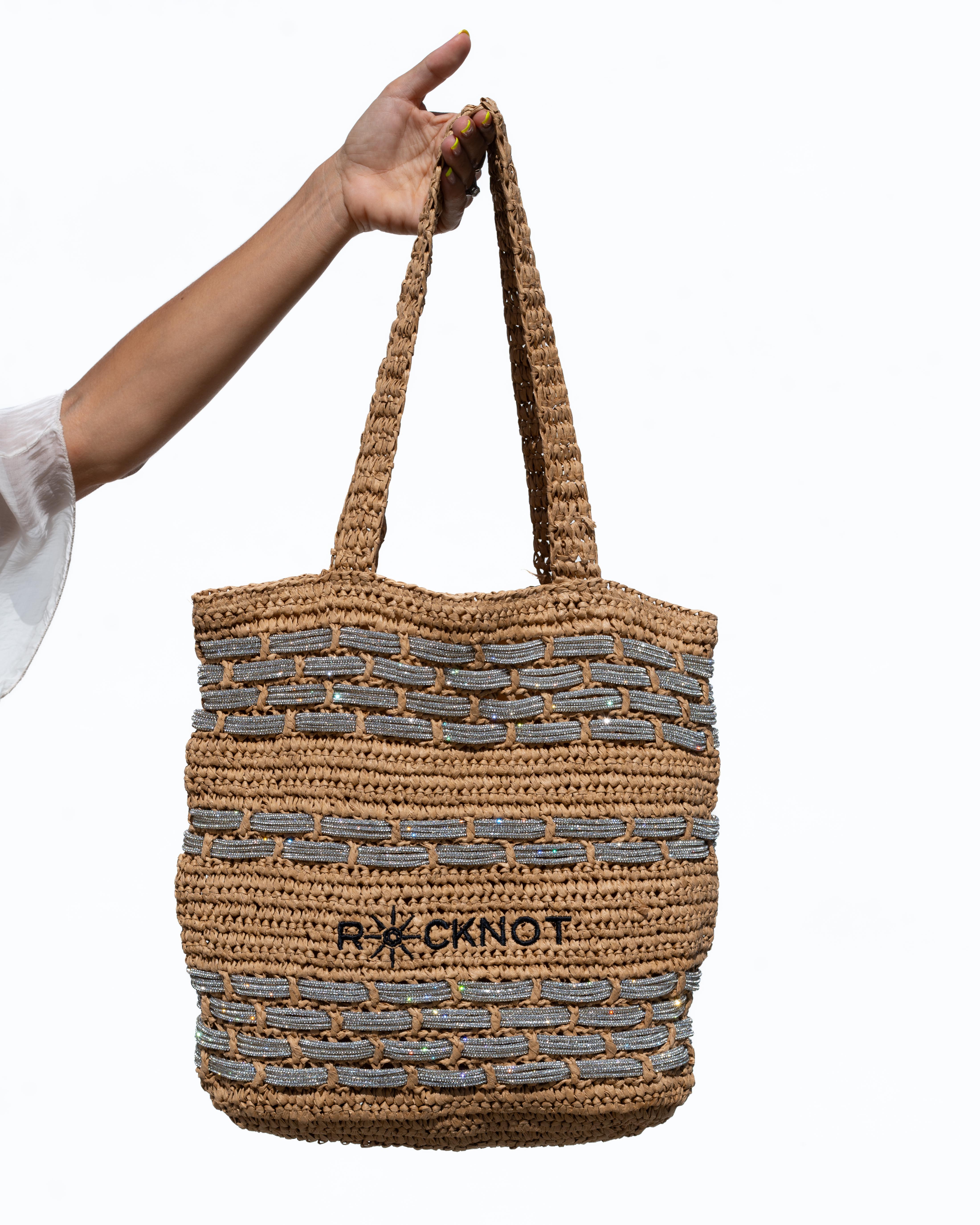 Zuma Straw Tote - Tan